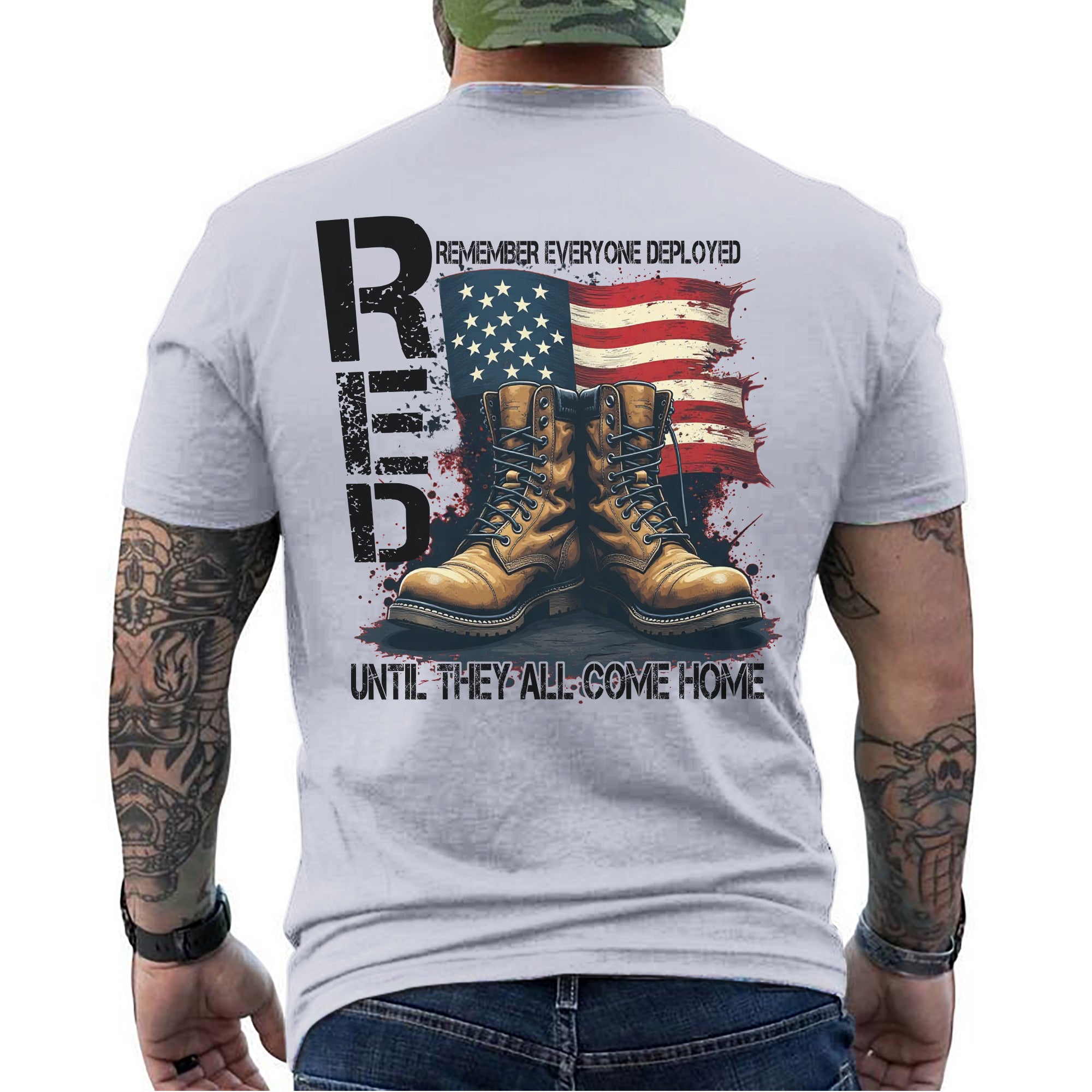 Remember Everyone Deployed Until They All Come Home US Military Veteran Pride T-Shirt