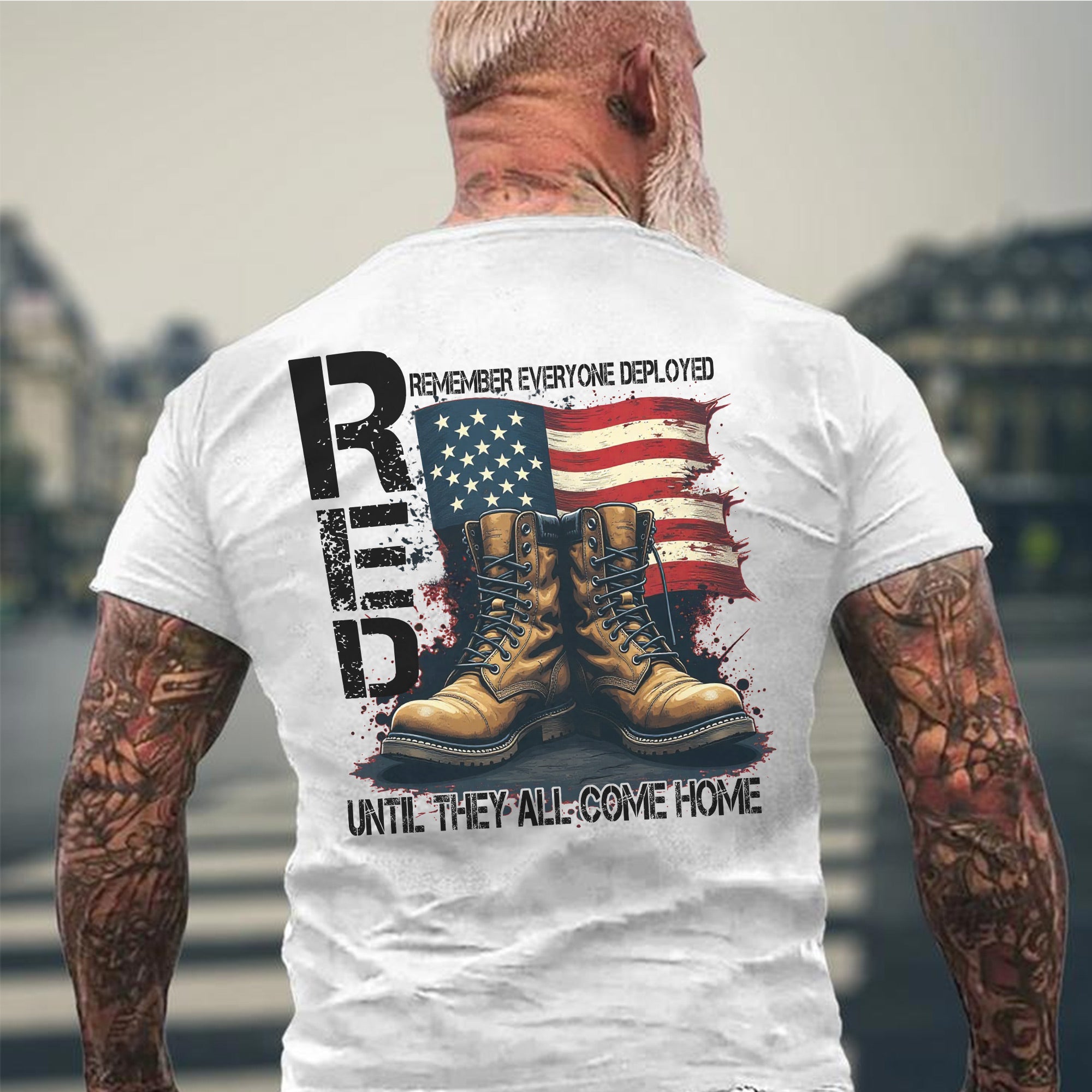 Remember Everyone Deployed Until They All Come Home US Military Veteran Pride T-Shirt