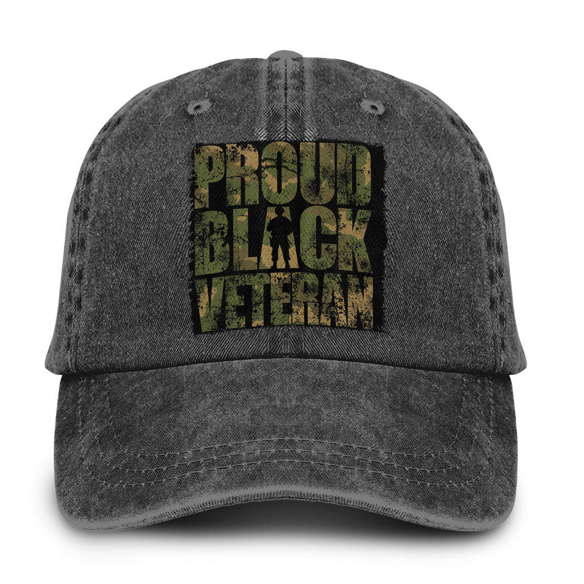 Proud Black Veteran Service Baseball Cap Main image