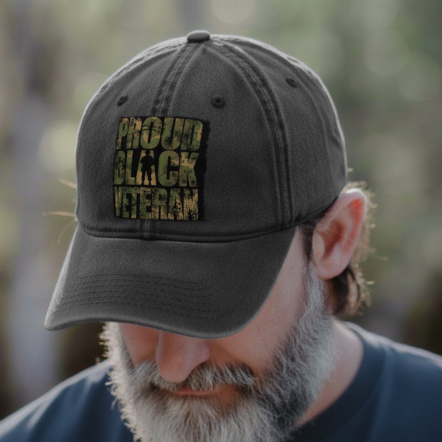 Proud Black Veteran Service Baseball Cap Secondary image
