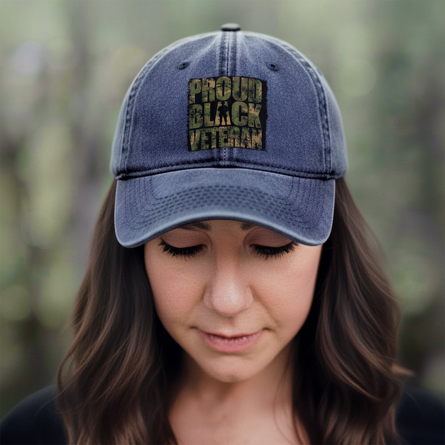 Proud Black Veteran Service Baseball Cap