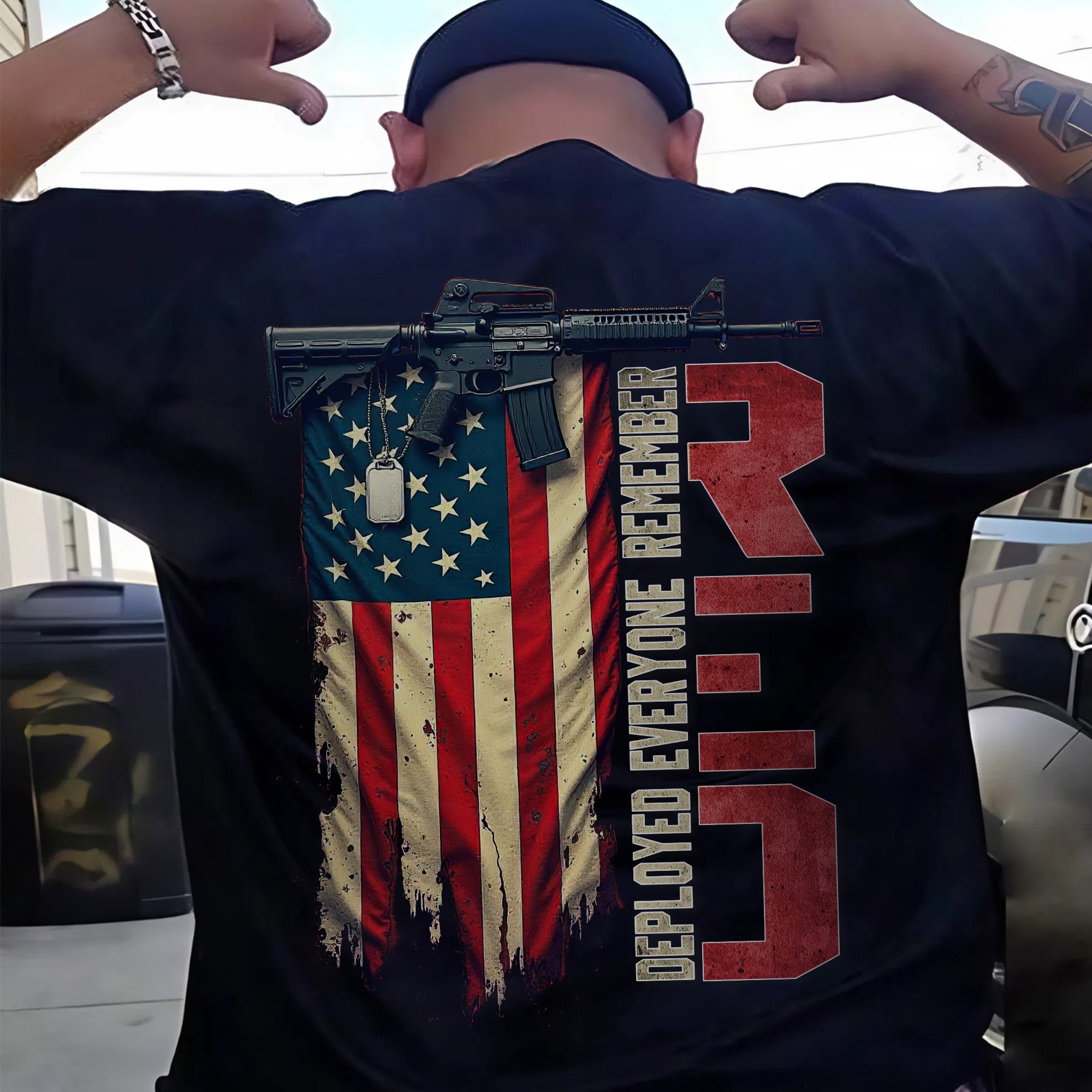 RED Friday Remember Everyone Deployed Proud US Military Veteran Support T-Shirt