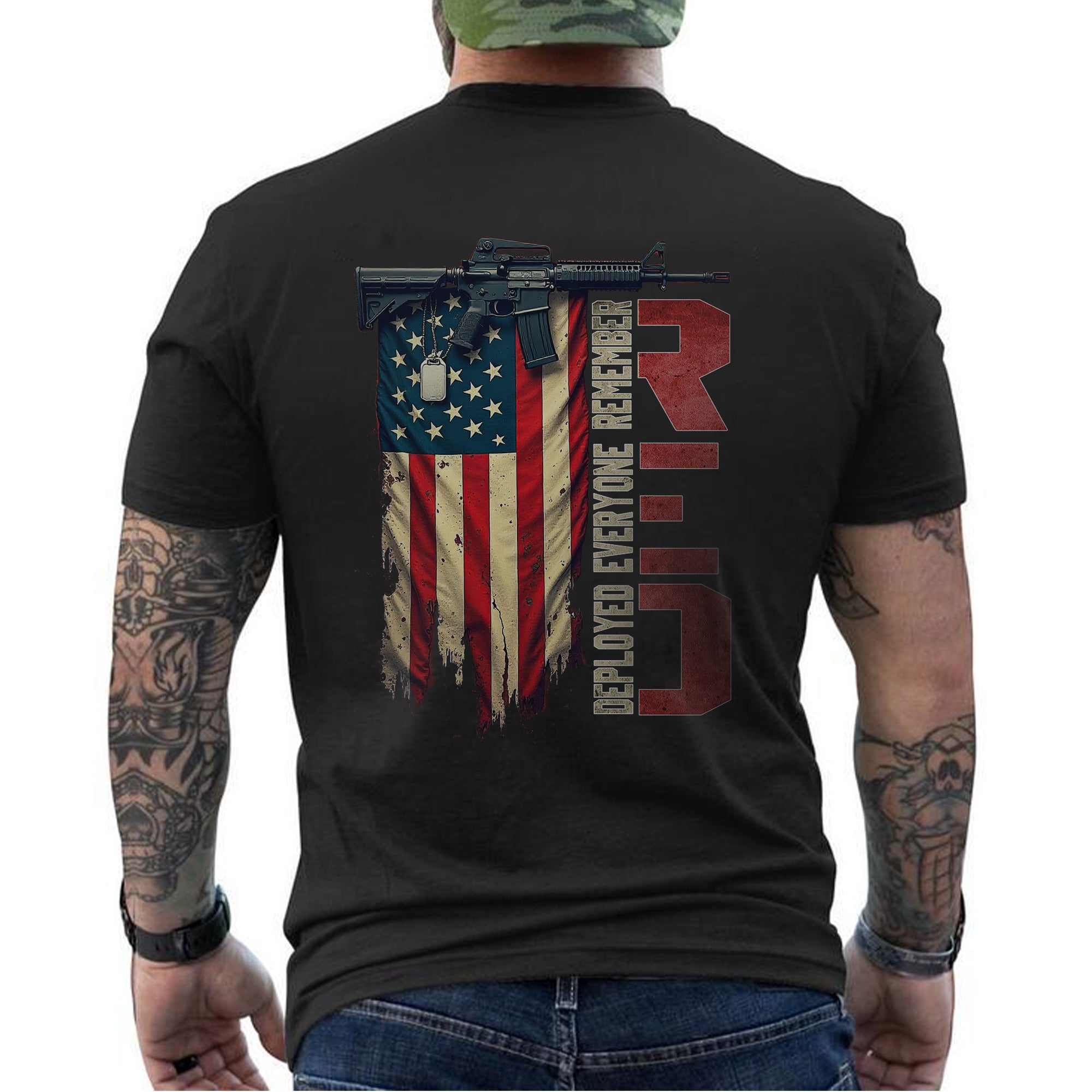 RED Friday Remember Everyone Deployed Proud US Military Veteran Support T-Shirt
