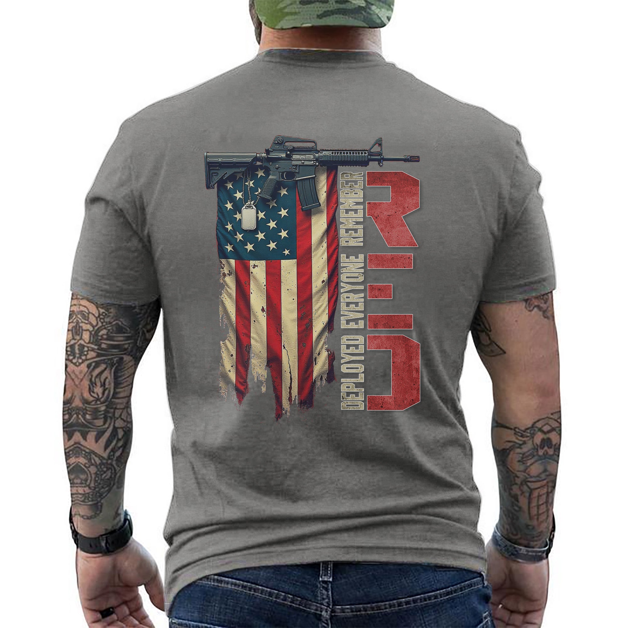 RED Friday Remember Everyone Deployed Proud US Military Veteran Support T-Shirt