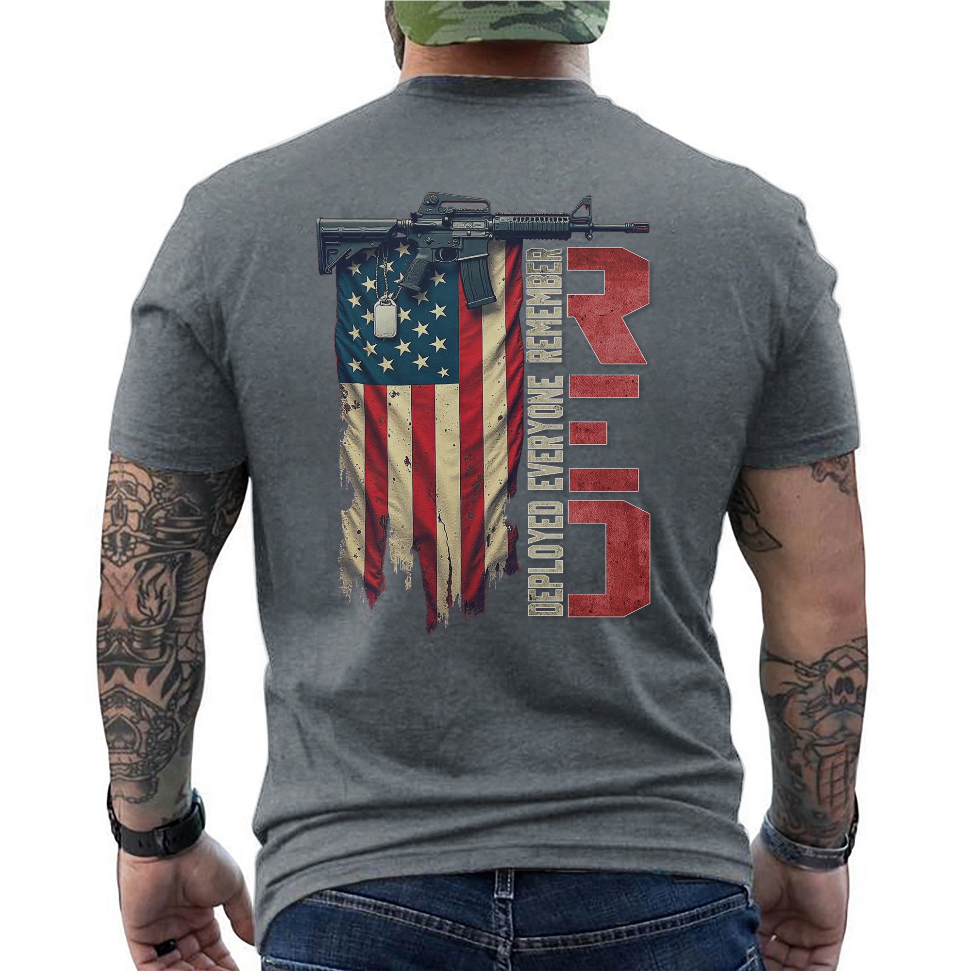 RED Friday Remember Everyone Deployed Proud US Military Veteran Support T-Shirt