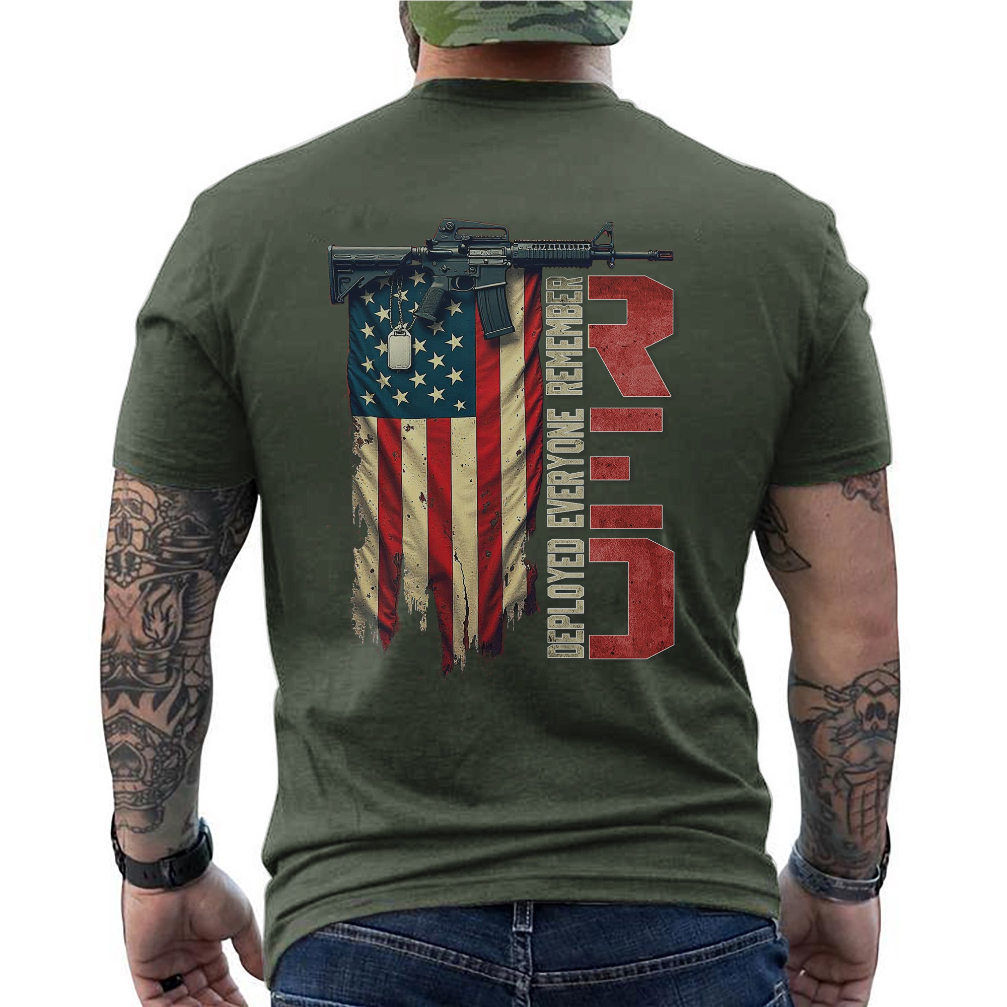 RED Friday Remember Everyone Deployed Proud US Military Veteran Support T-Shirt