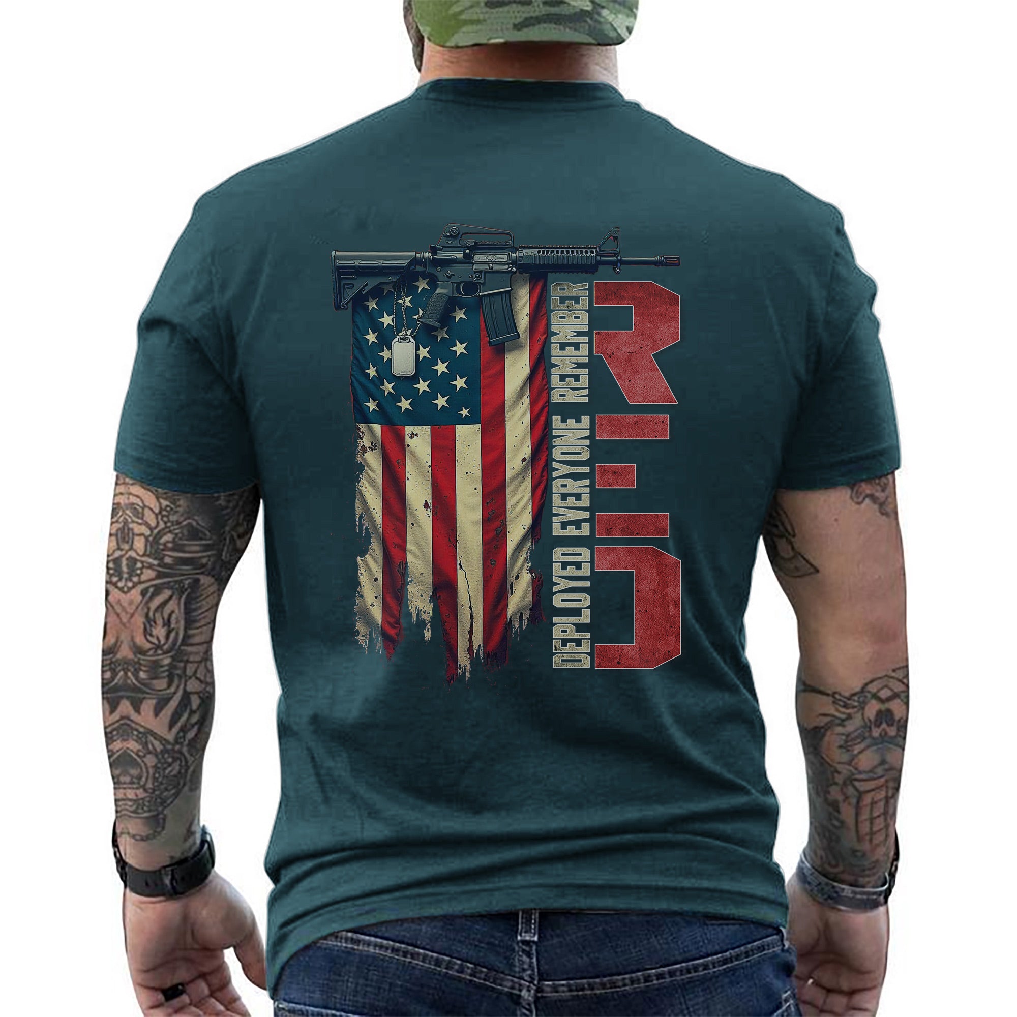 RED Friday Remember Everyone Deployed Proud US Military Veteran Support T-Shirt