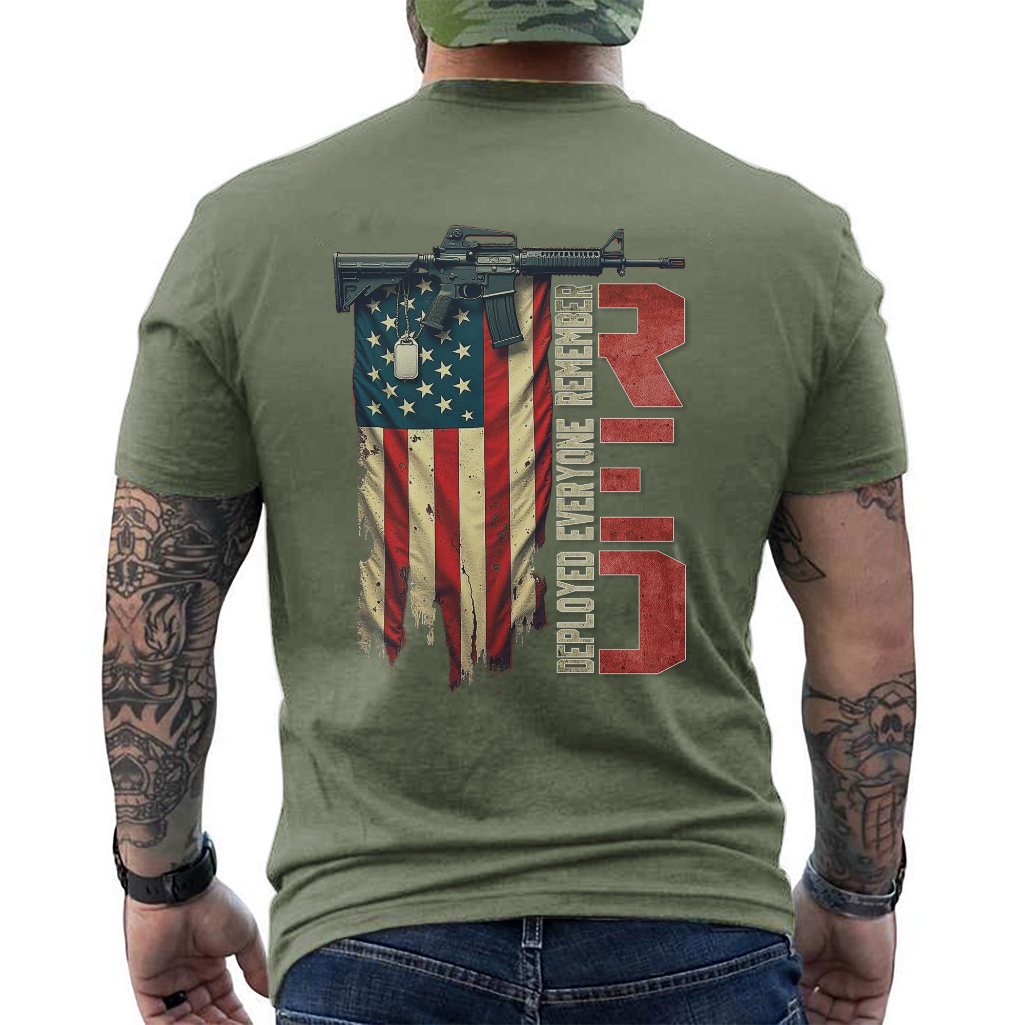 RED Friday Remember Everyone Deployed Proud US Military Veteran Support T-Shirt
