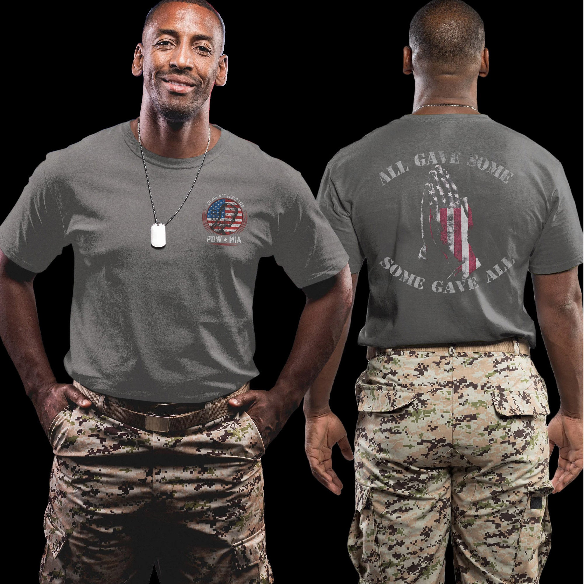 POW MIA All Gave Some Some Gave All Proud US Military Veteran Remembrance T-Shirt