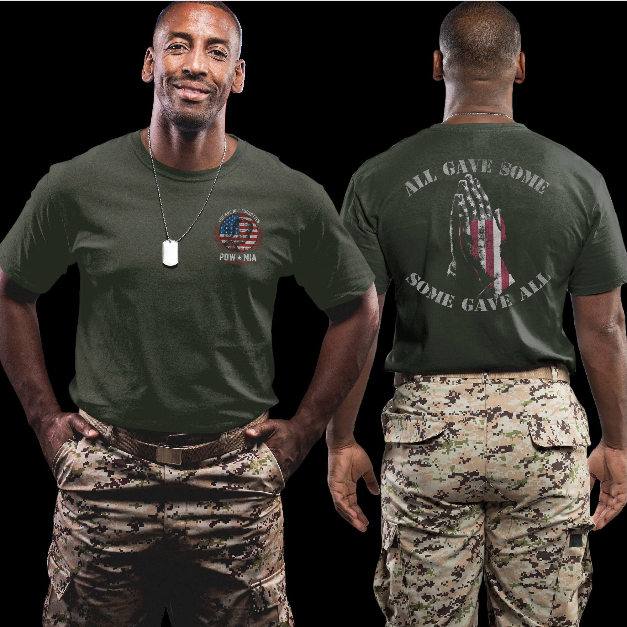 POW MIA All Gave Some Some Gave All Proud US Military Veteran Remembrance T-Shirt