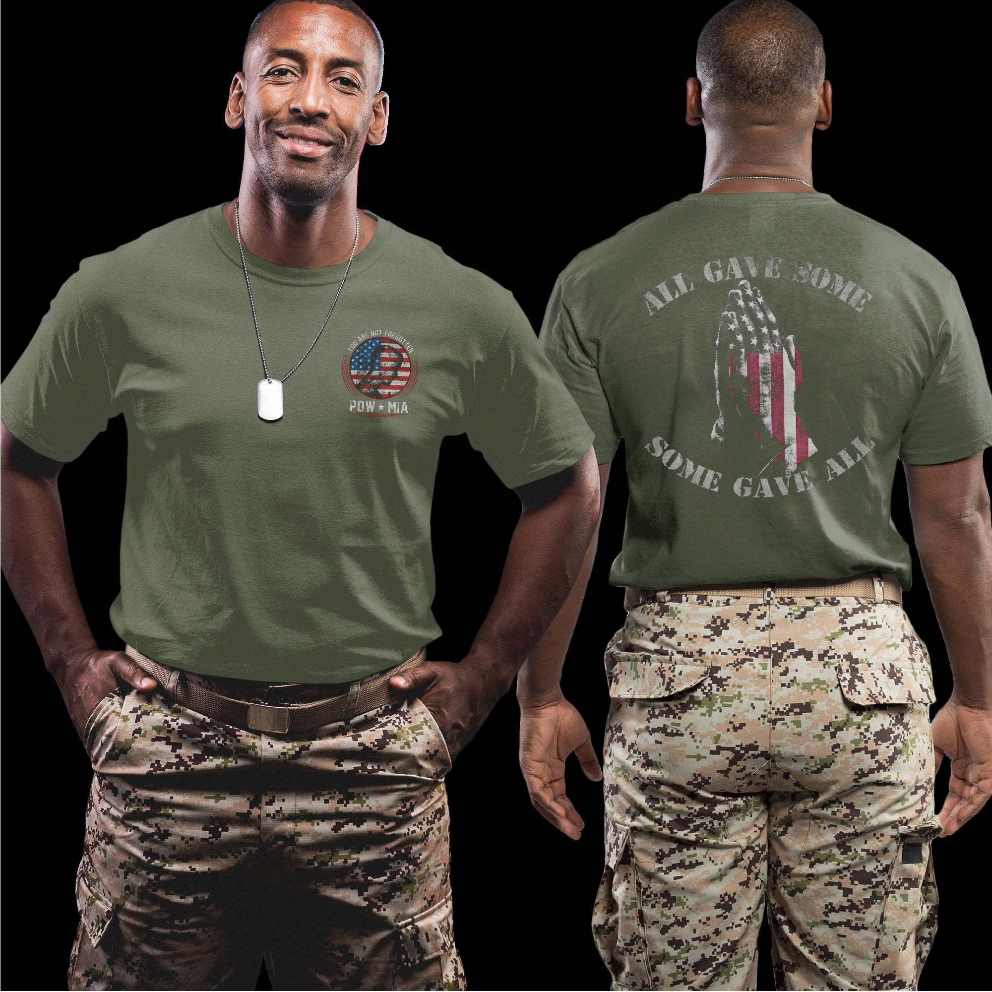 POW MIA All Gave Some Some Gave All Proud US Military Veteran Remembrance T-Shirt
