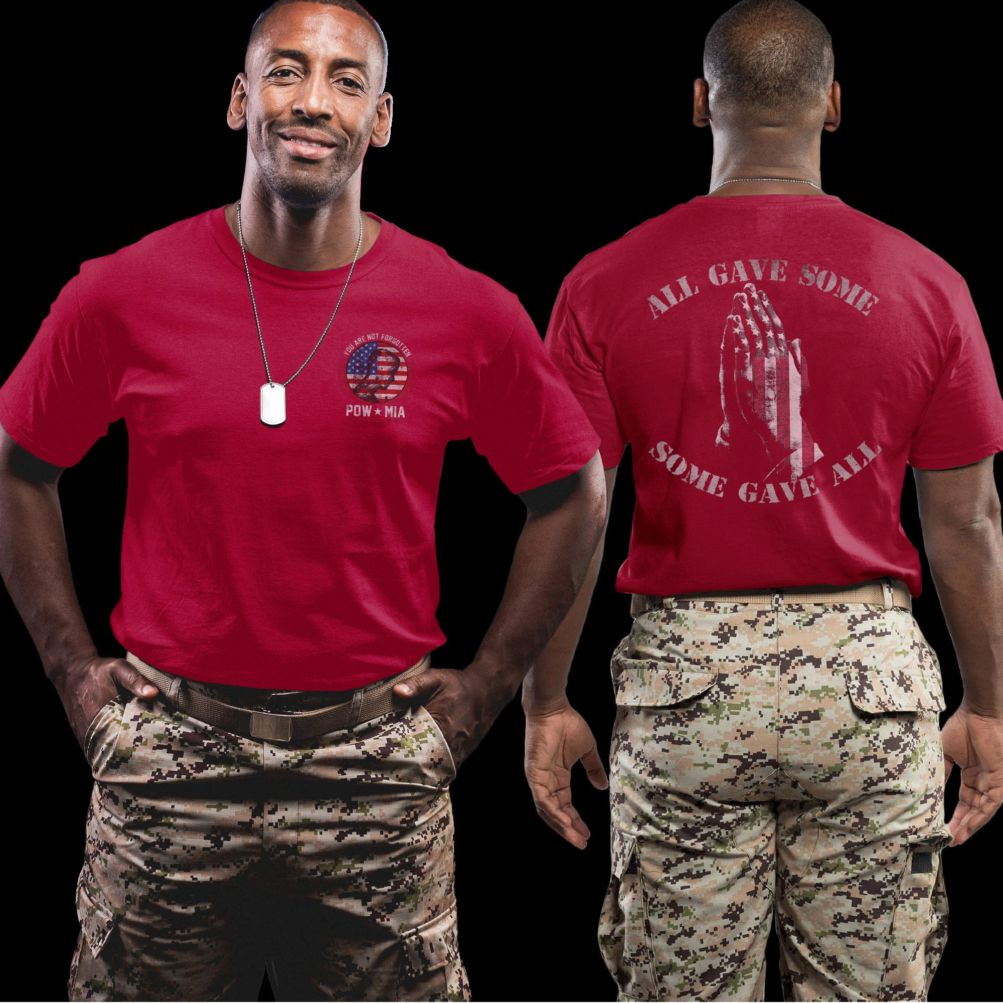 POW MIA All Gave Some Some Gave All Proud US Military Veteran Remembrance T-Shirt