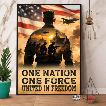 United in Freedom Patriotism Poster