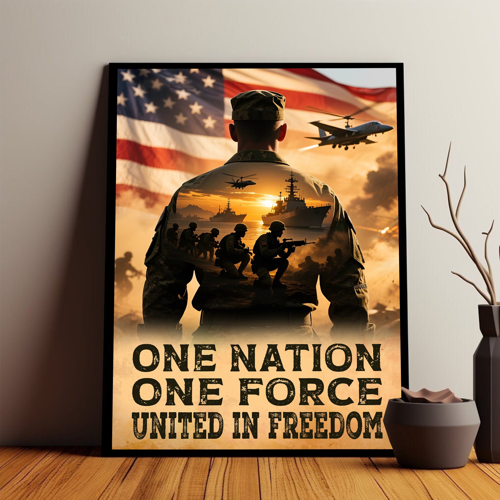 United in Freedom Patriotism Poster Secondary image