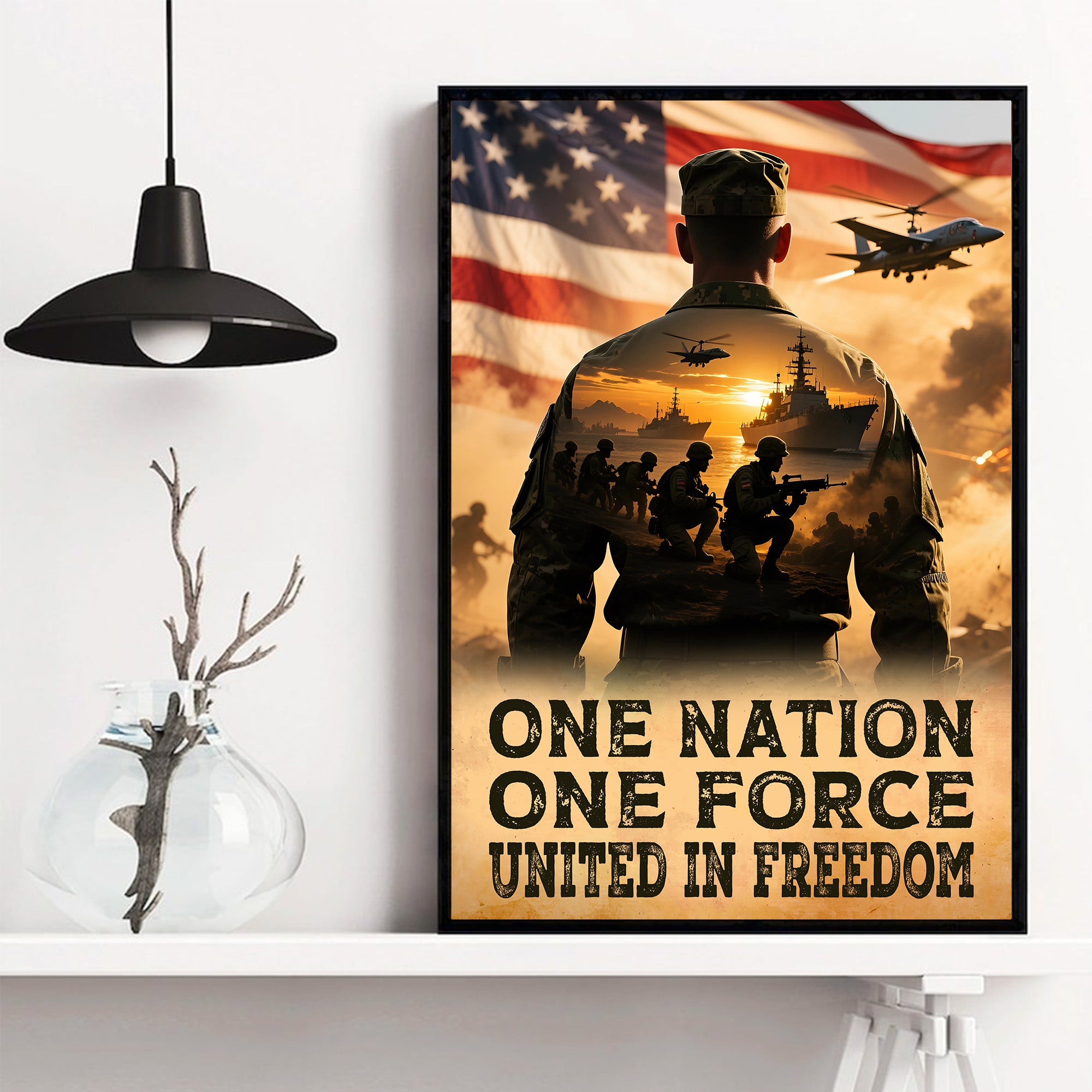 United in Freedom Patriotism Poster