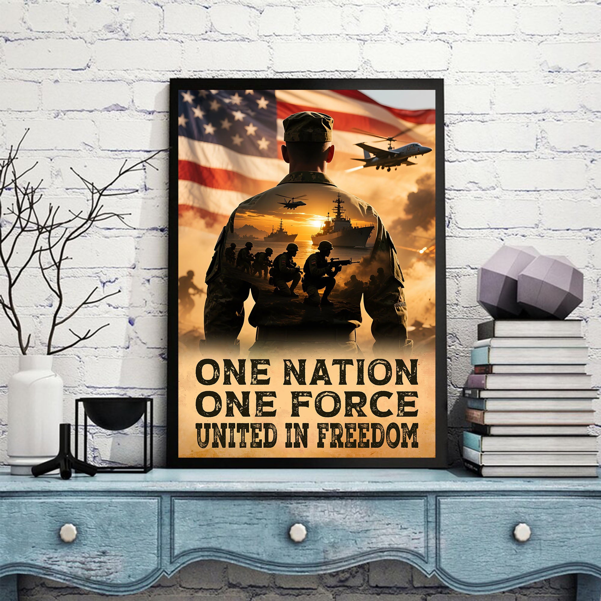 United in Freedom Patriotism Poster