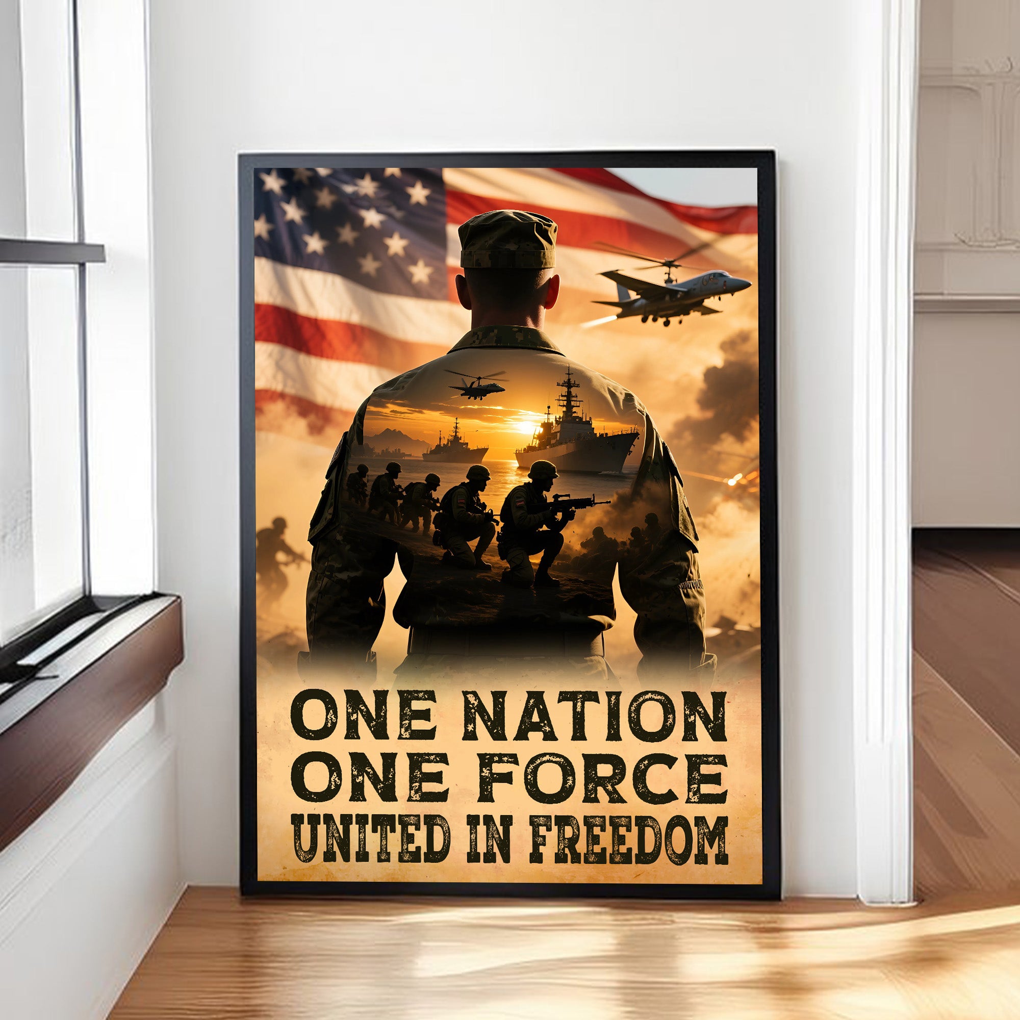 United in Freedom Patriotism Poster