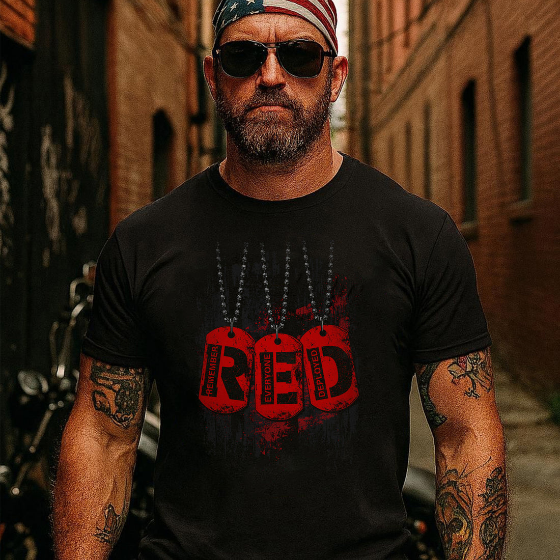 RED Remember Everyone Deployed Proud US Military Veteran Support and Honor T-Shirt