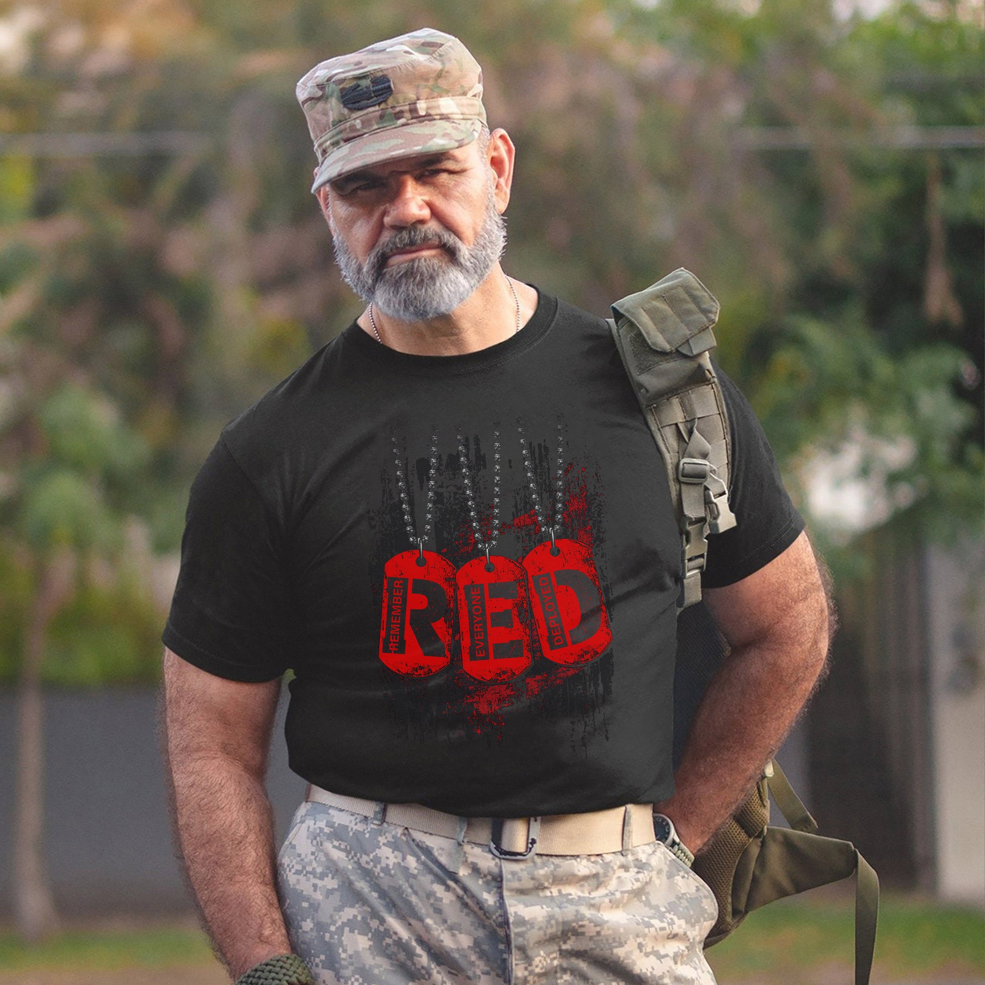 RED Remember Everyone Deployed Proud US Military Veteran Support and Honor T-Shirt