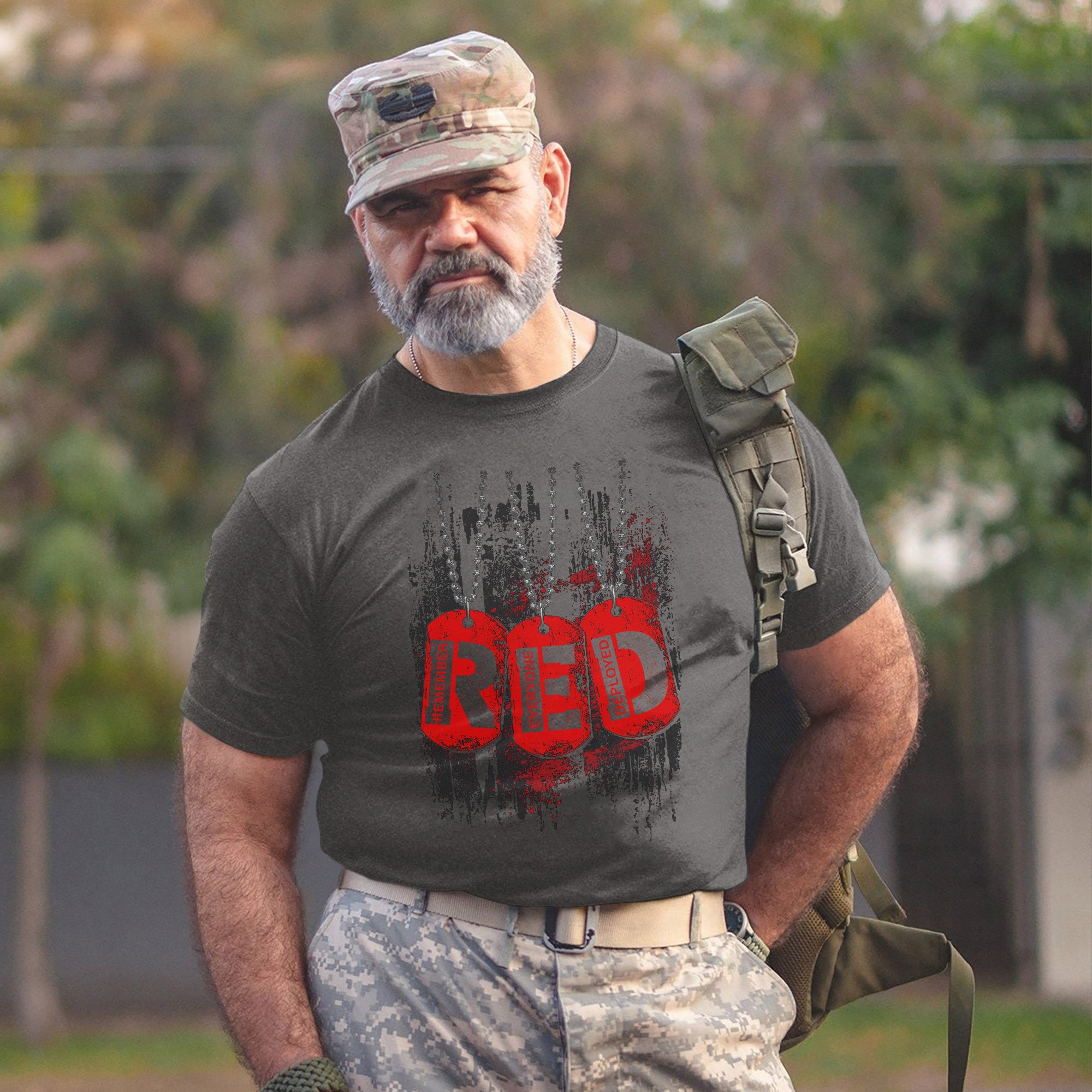 RED Remember Everyone Deployed Proud US Military Veteran Support and Honor T-Shirt