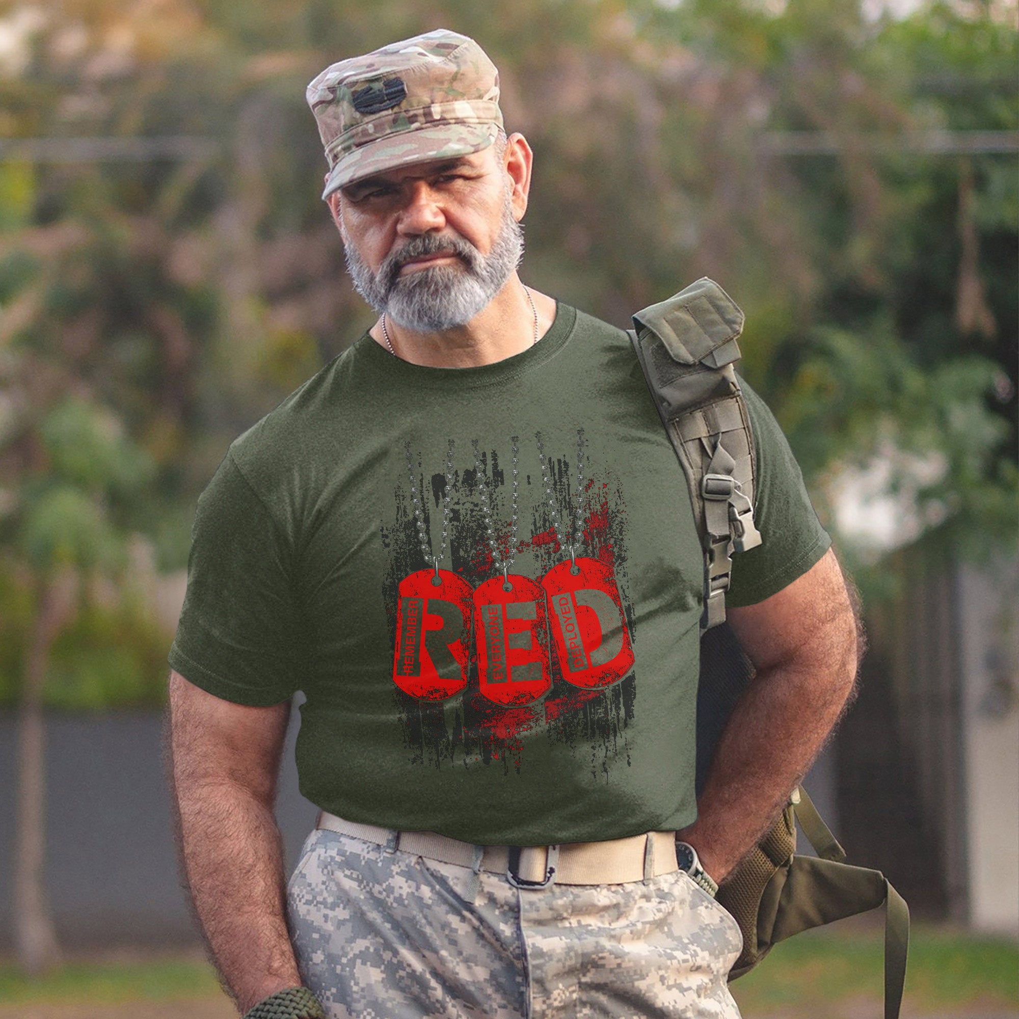 RED Remember Everyone Deployed Proud US Military Veteran Support and Honor T-Shirt