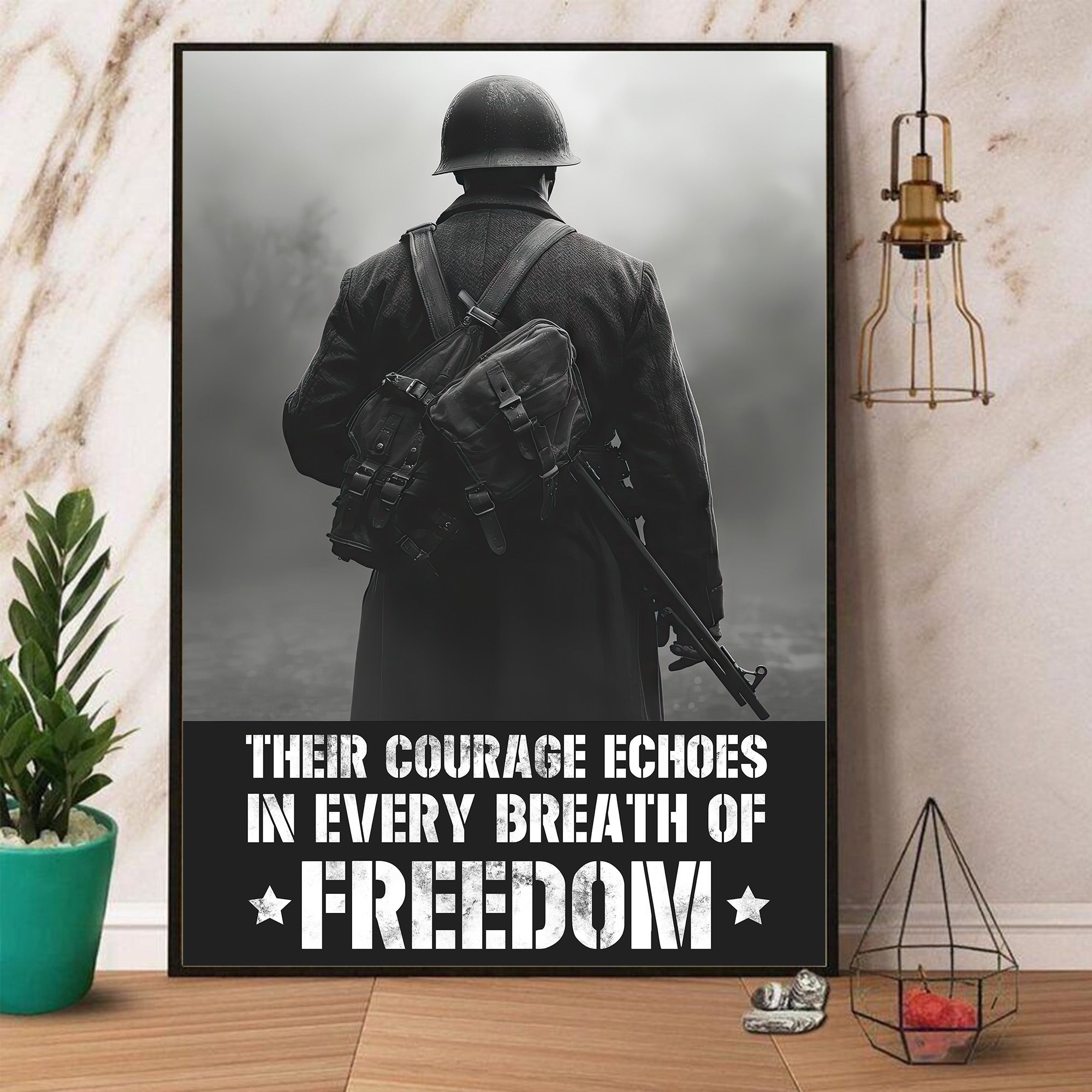 Veteran Honor Courage for Freedom Poster