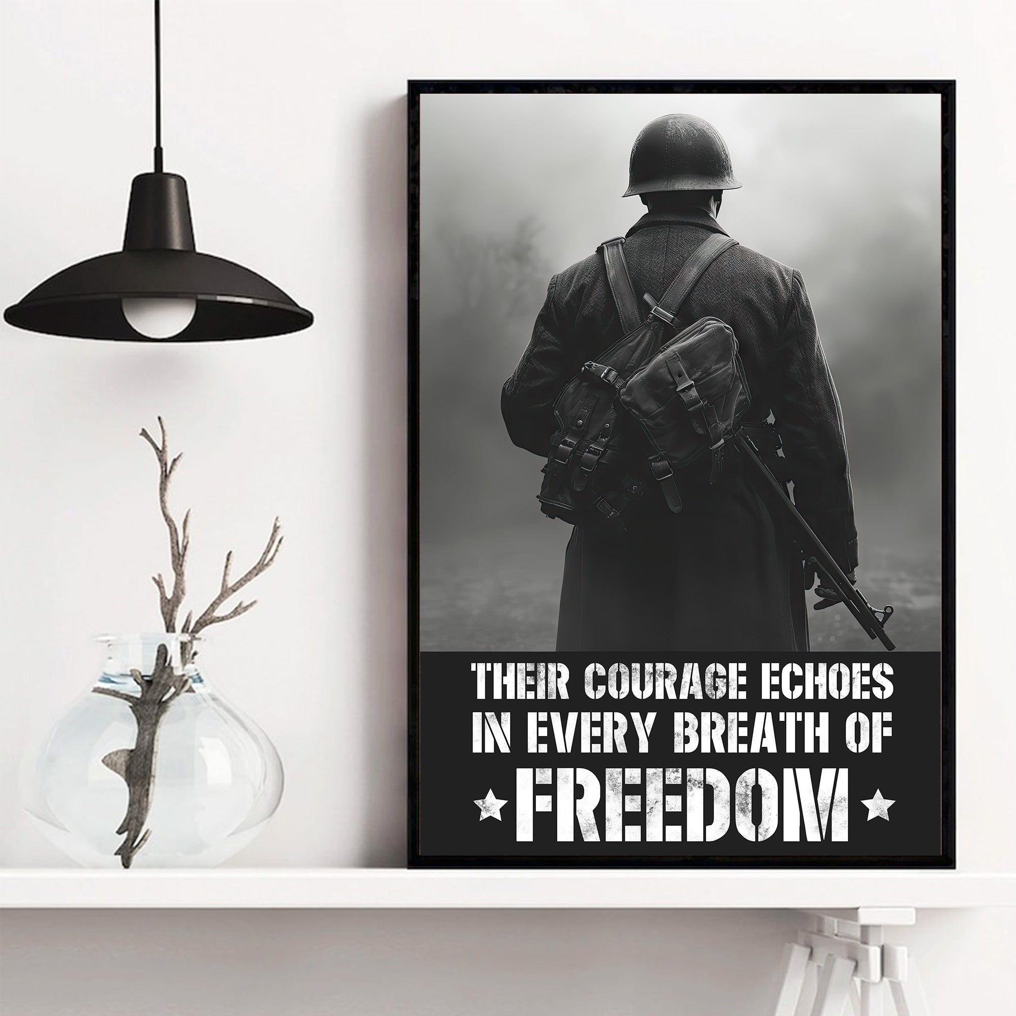 Veteran Honor Courage for Freedom Poster