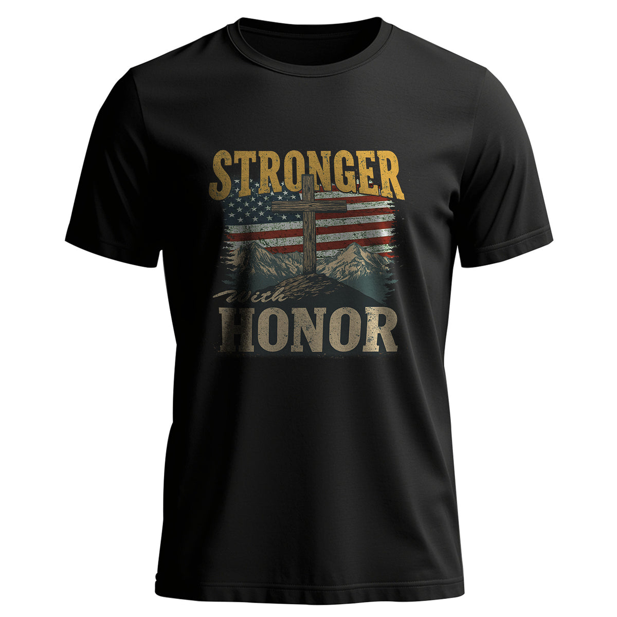 Stronger With Honor Veteran Courage T-Shirt Main image