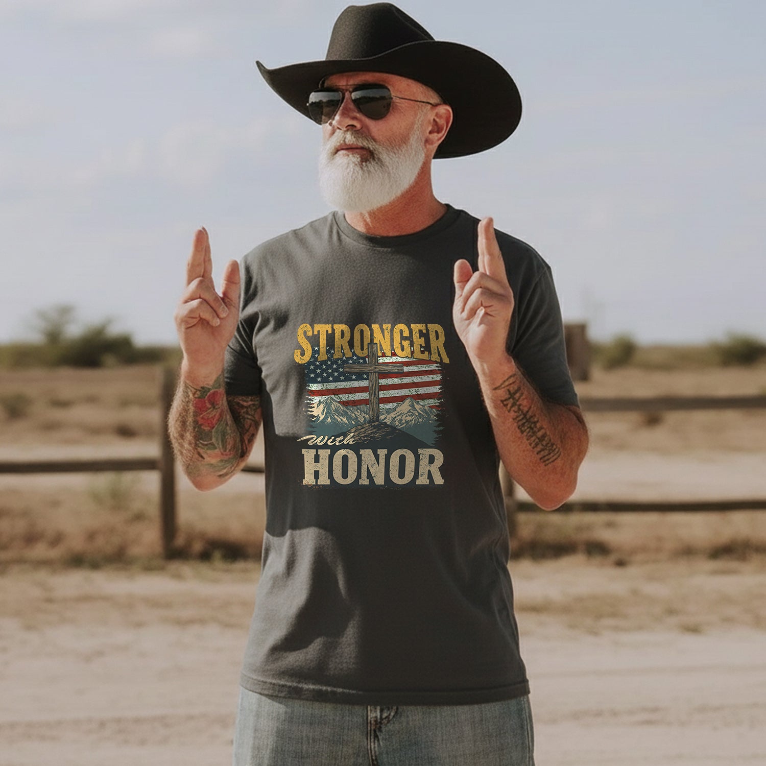 Stronger With Honor Veteran Courage T-Shirt