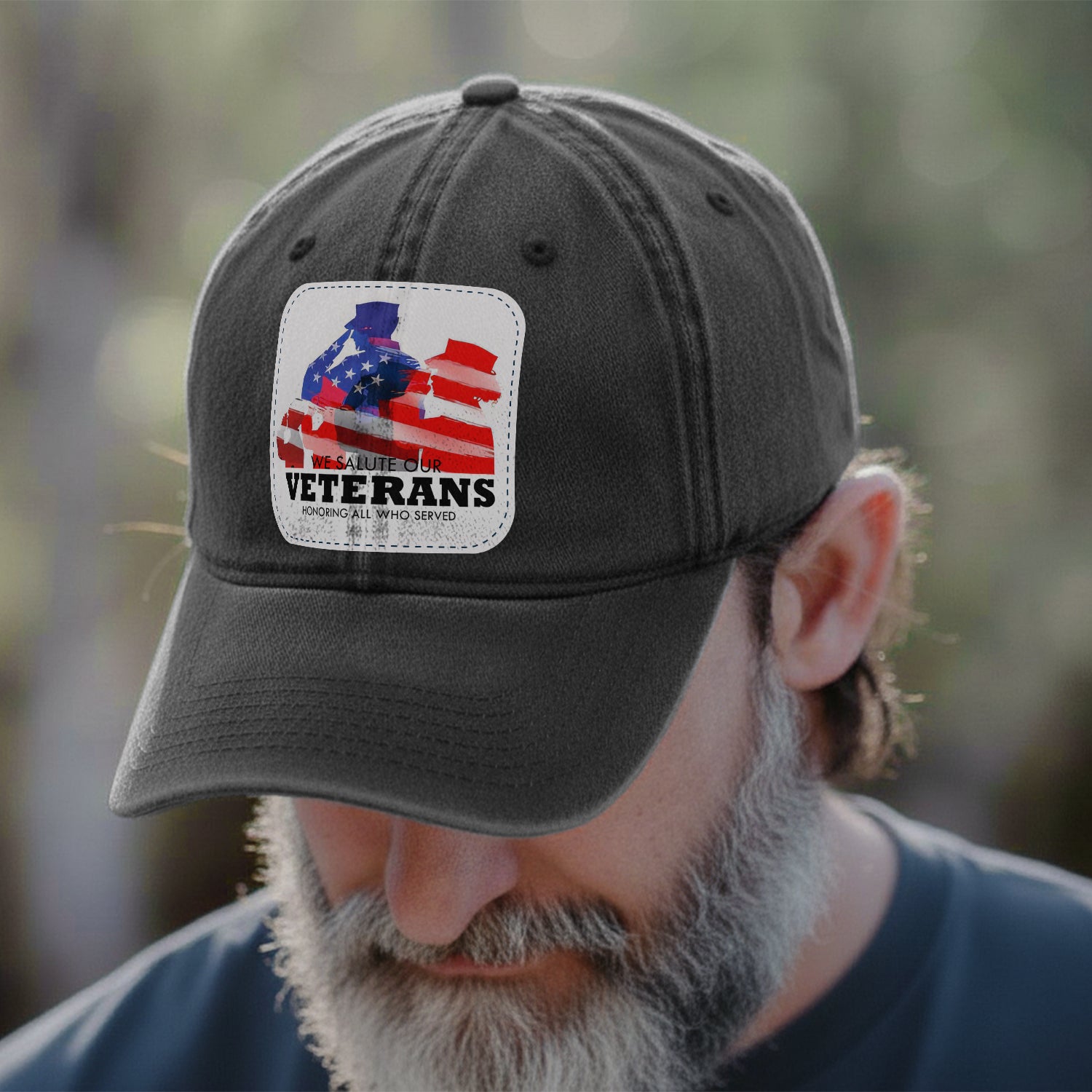 We Salute Our Veterans Honoring All Who Served Baseball Cap Secondary image