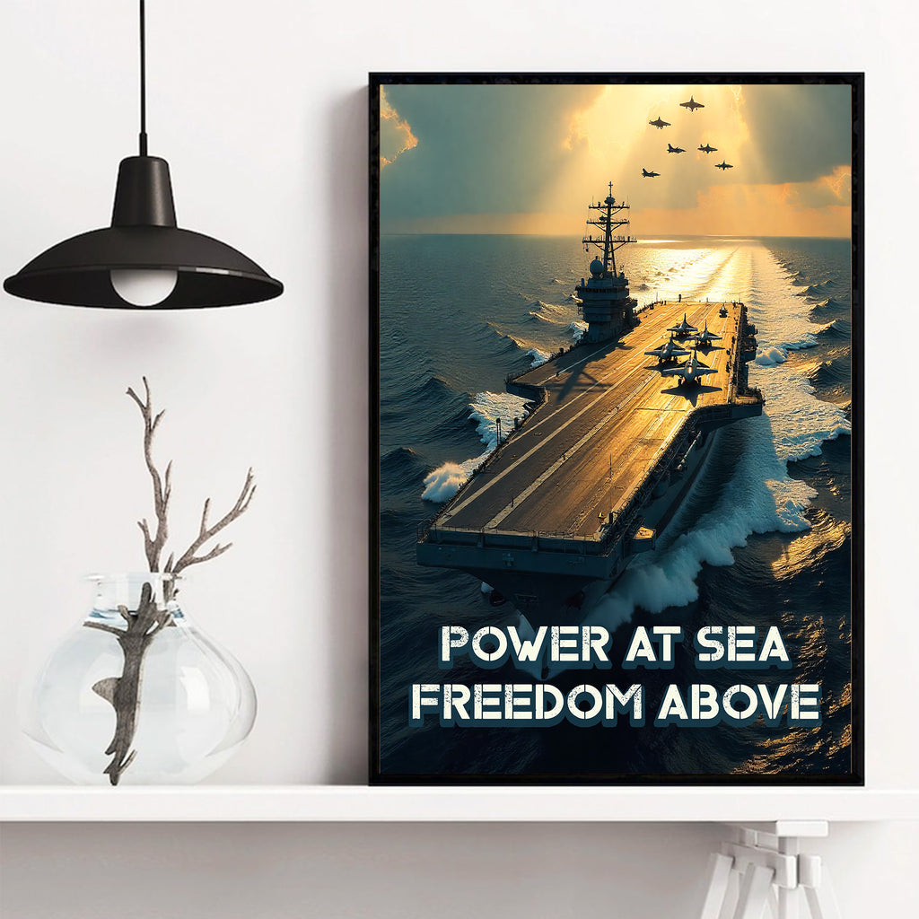 Navy Strength and Freedom Combined Poster