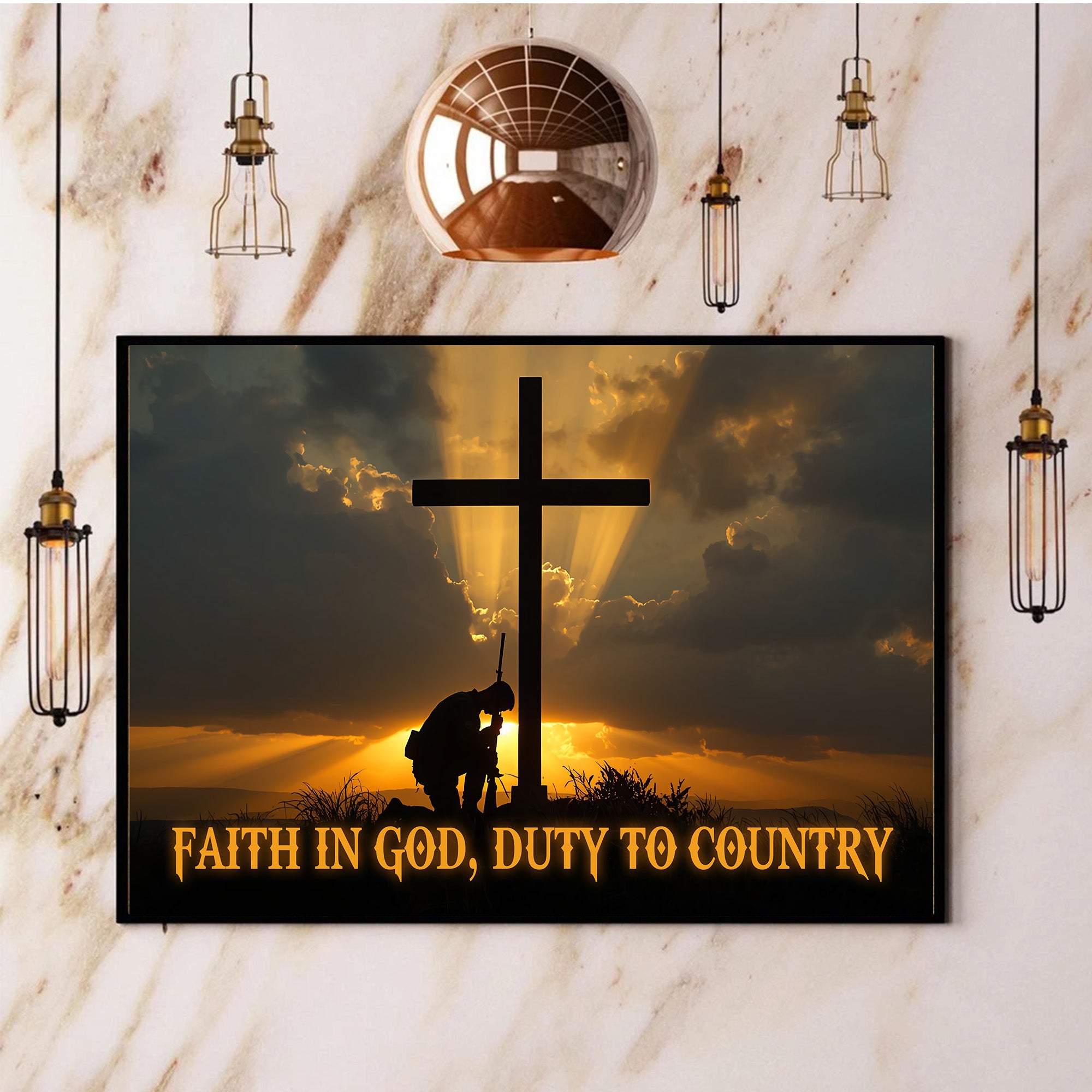 Faith in God Duty to Country Guiding Principles of Honor Service and Unshakable Patriotism Poster
