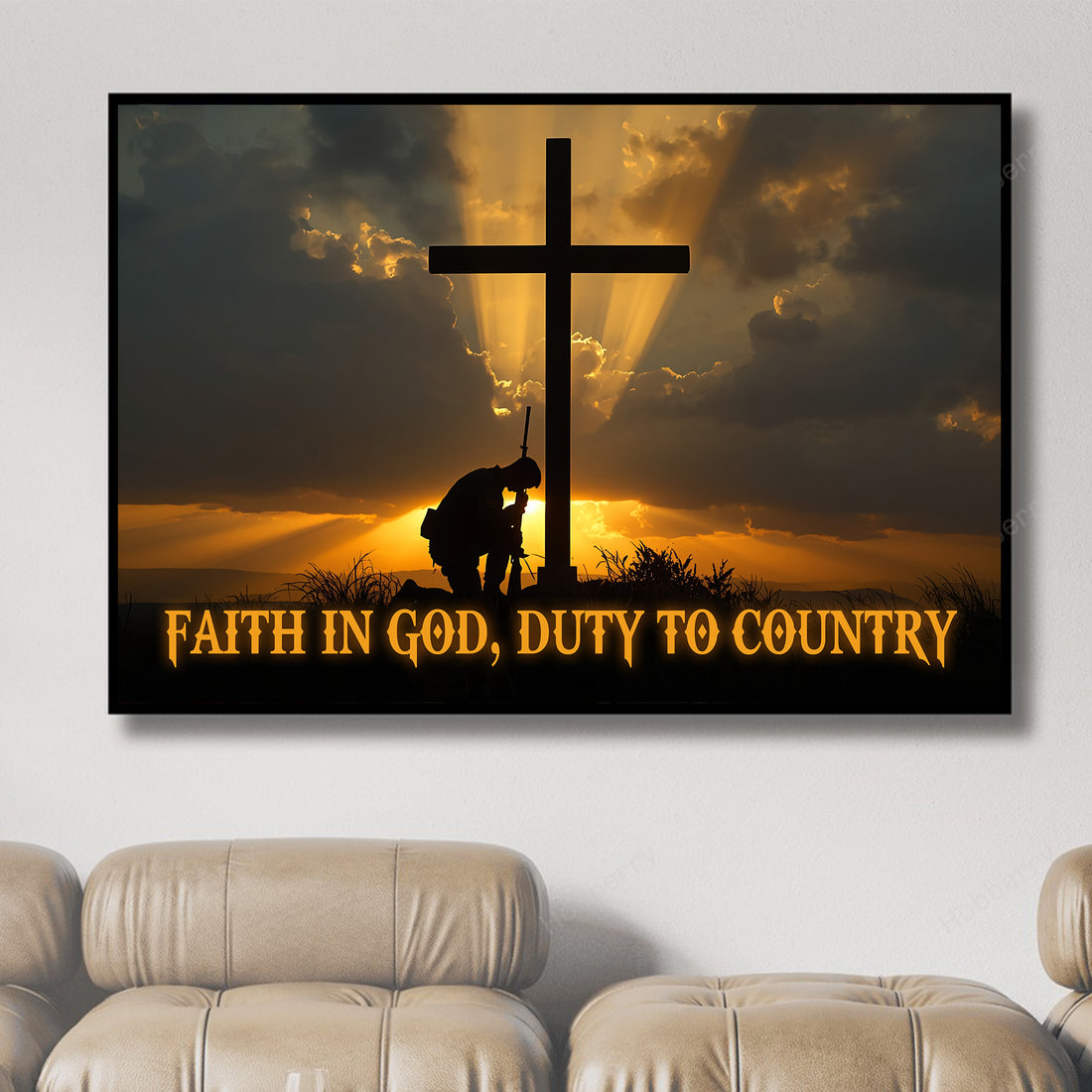 Faith in God Duty to Country Guiding Principles of Honor Service and Unshakable Patriotism Poster