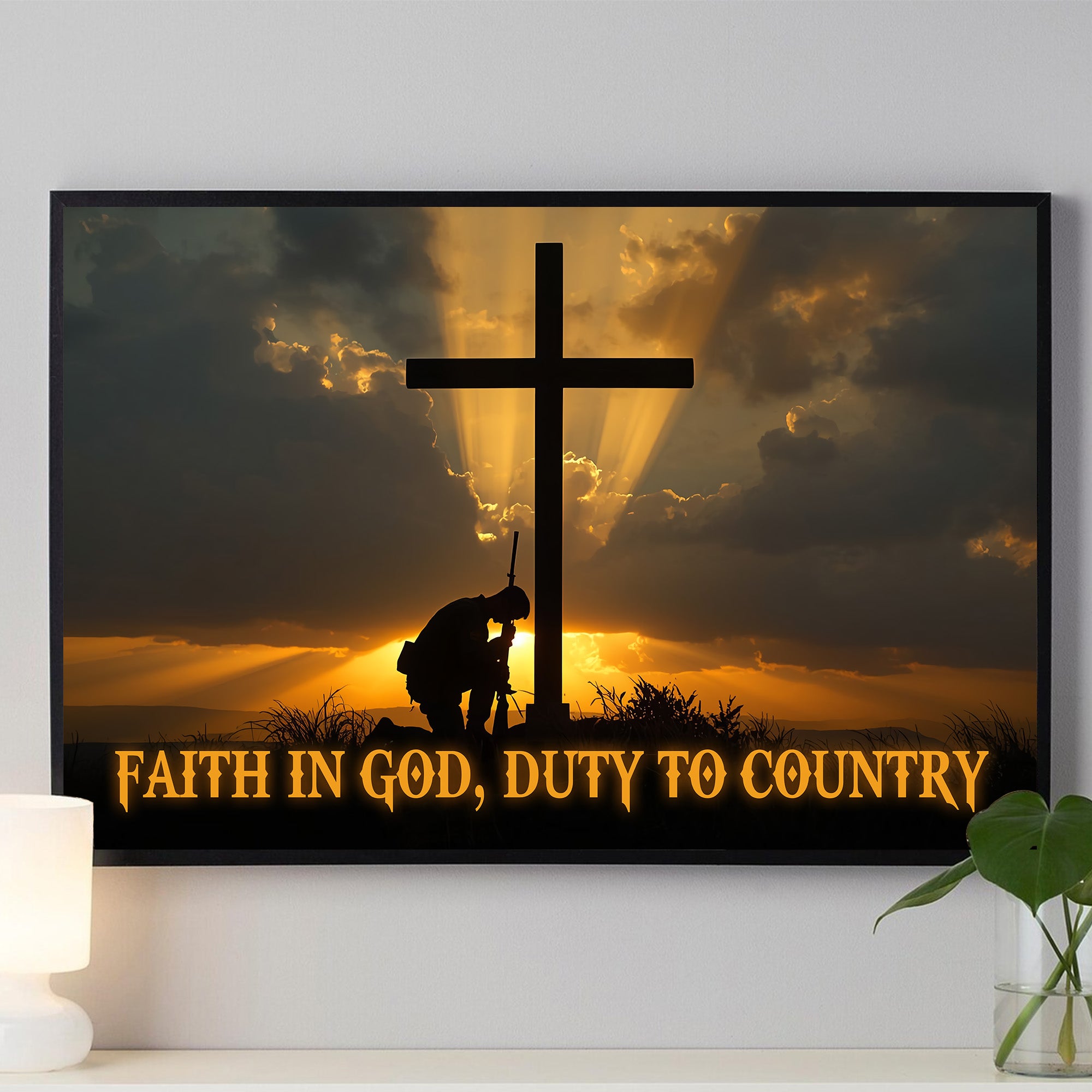 Faith in God Duty to Country Guiding Principles of Honor Service and Unshakable Patriotism Poster