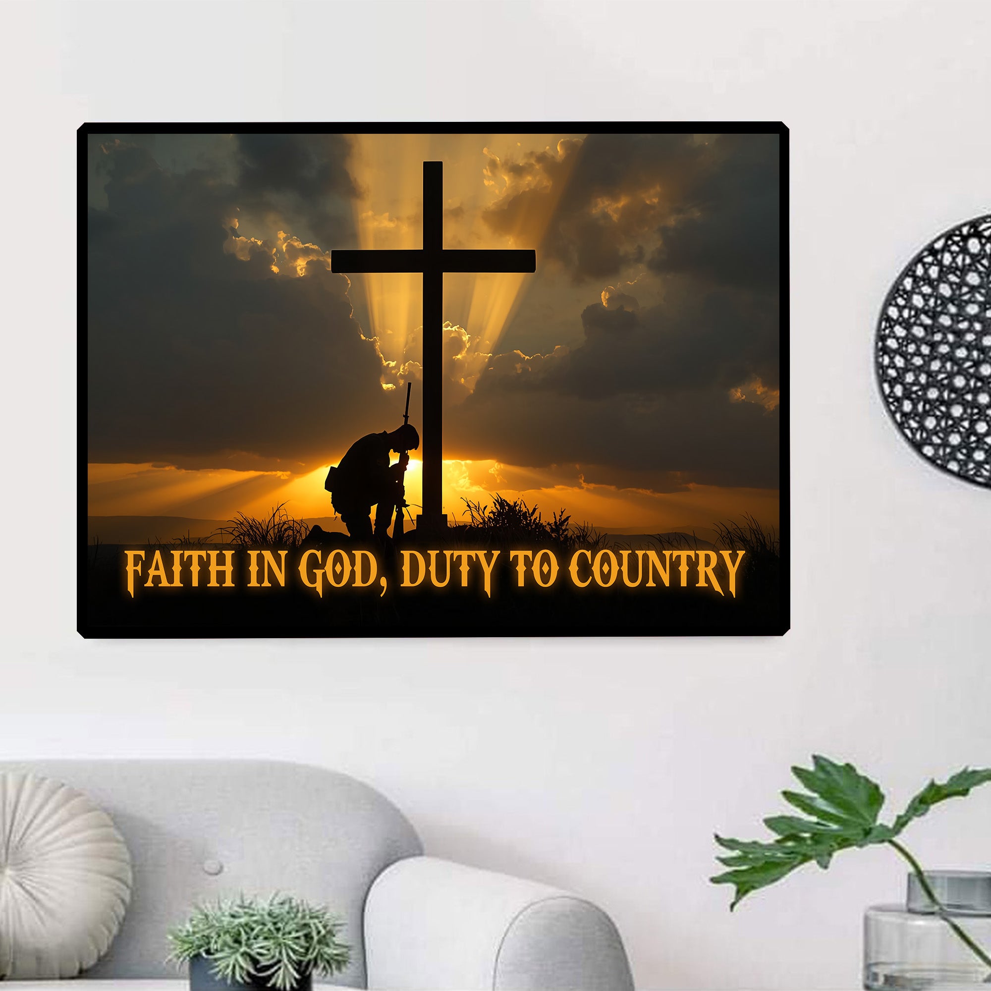 Faith in God Duty to Country Guiding Principles of Honor Service and Unshakable Patriotism Poster