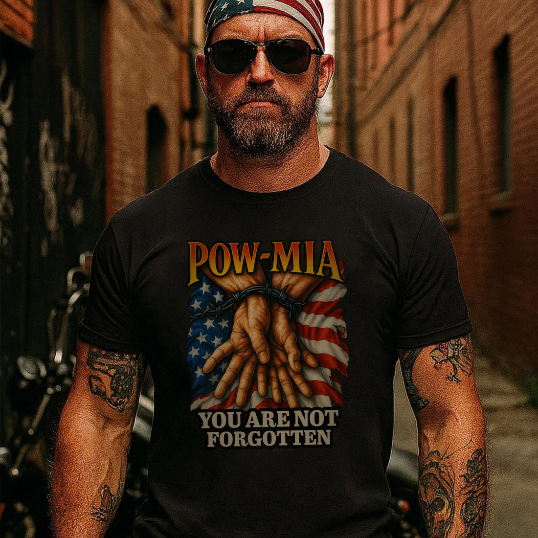 You Are Not Forgotten POW MIA Proud US Military Veteran Remembrance and Honor T-Shirt