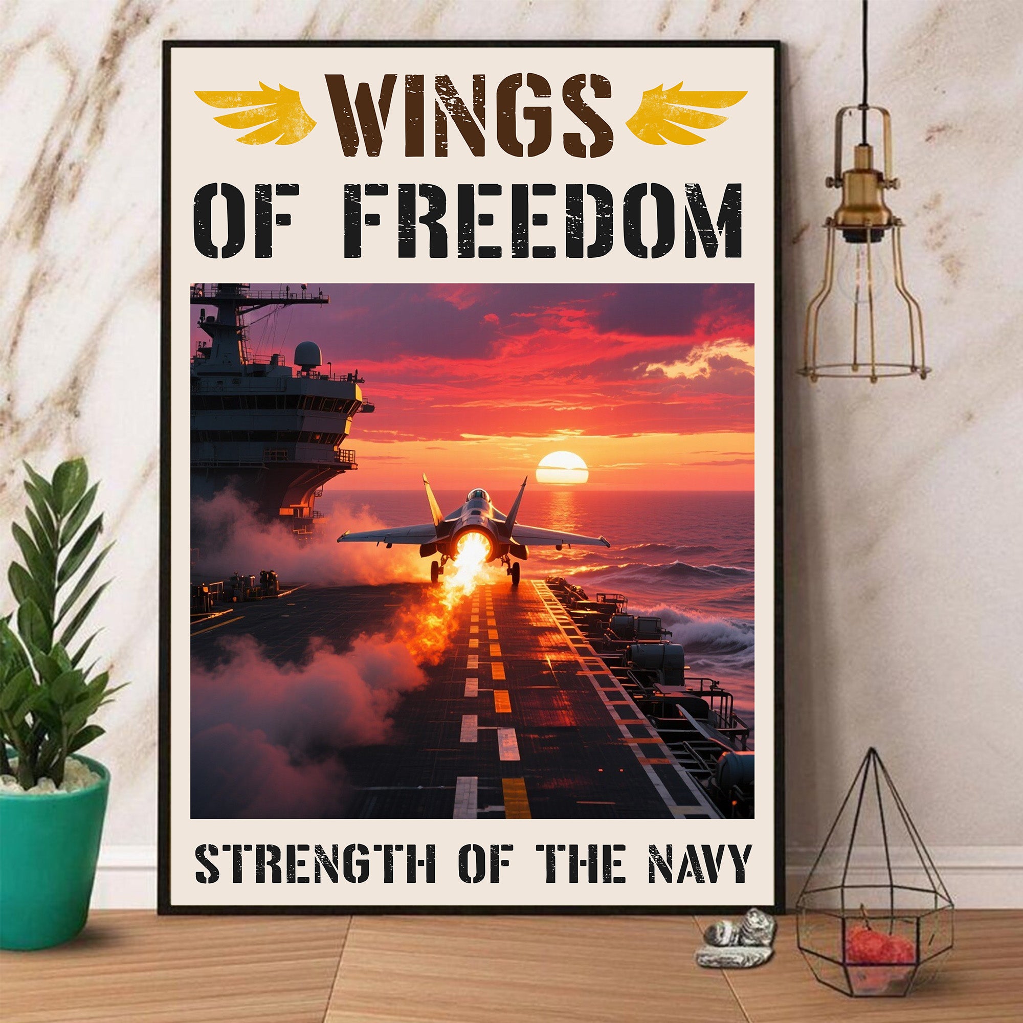 Navy Wings of Freedom American Pride Poster