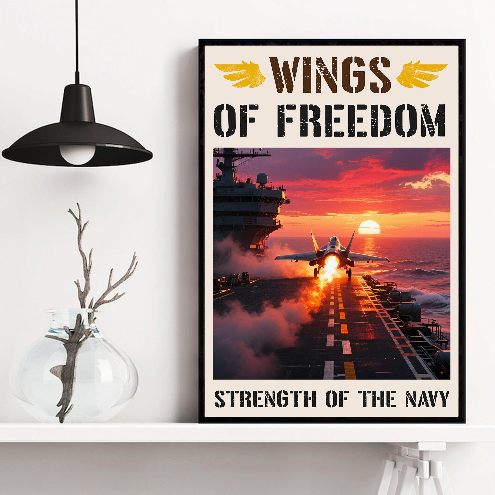 Navy Wings of Freedom American Pride Poster