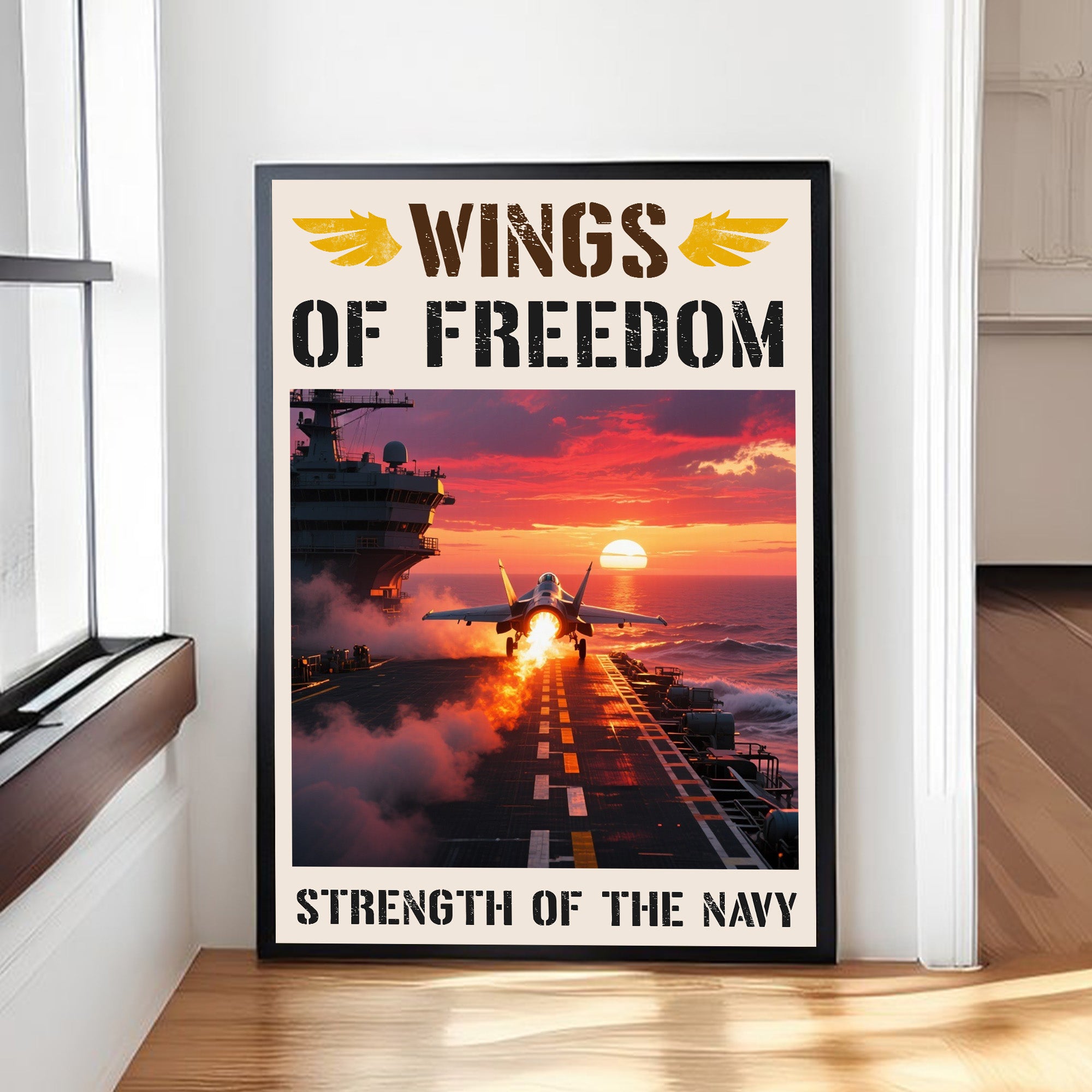 Navy Wings of Freedom American Pride Poster