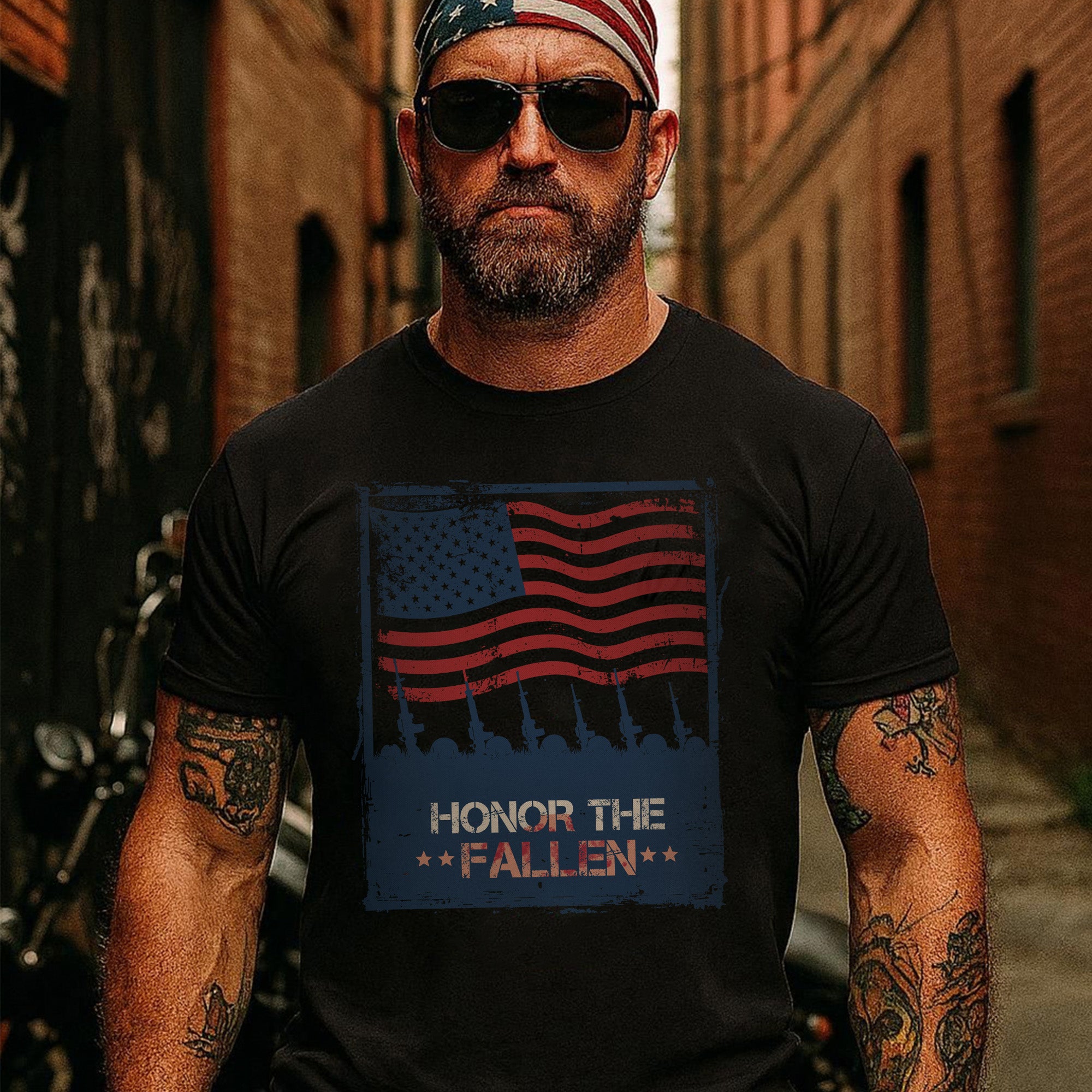 Honor the Fallen Patriotic Tribute to Those Who Gave All for Freedom and Country T-Shirt