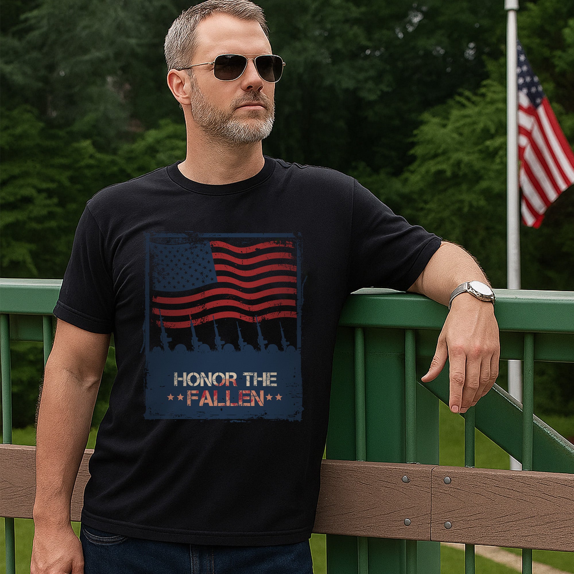 Honor the Fallen Patriotic Tribute to Those Who Gave All for Freedom and Country T-Shirt