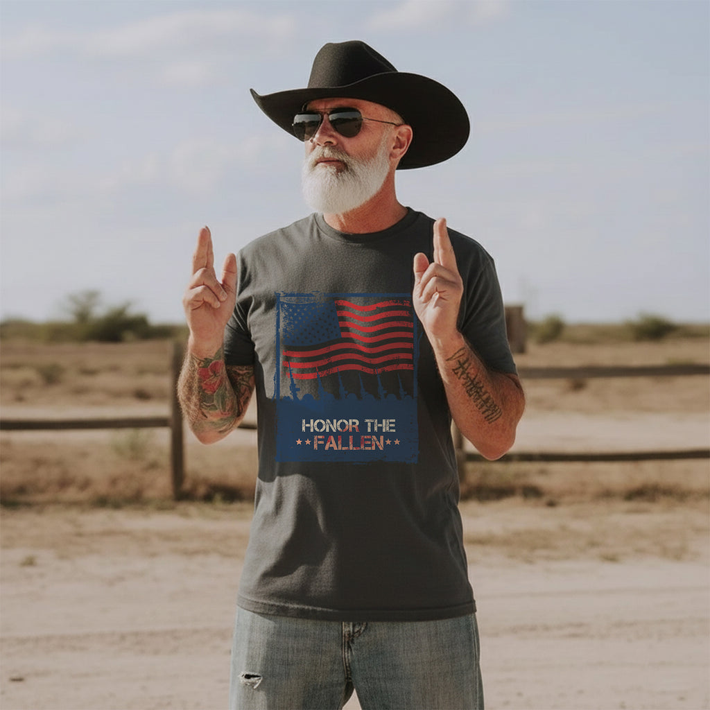 Honor the Fallen Patriotic Tribute to Those Who Gave All for Freedom and Country T-Shirt