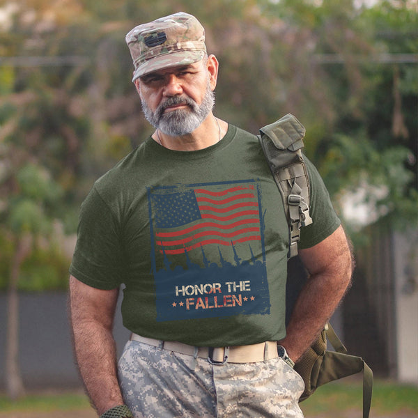 Honor the Fallen Patriotic Tribute to Those Who Gave All for Freedom and Country T-Shirt