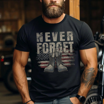 Never Forget Solemn Tribute Honoring the Sacrifice of Heroes Who Defended Our Freedom T-Shirt