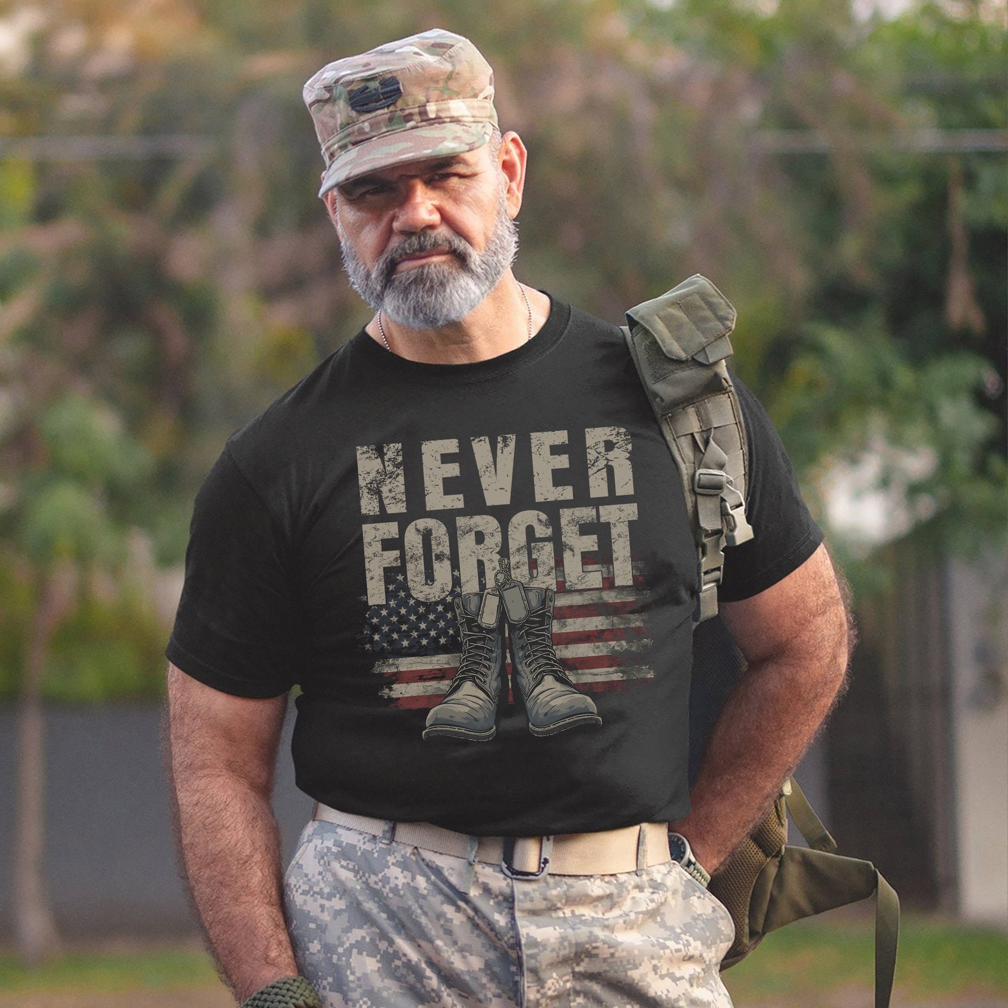 Never Forget Solemn Tribute Honoring the Sacrifice of Heroes Who Defended Our Freedom T-Shirt