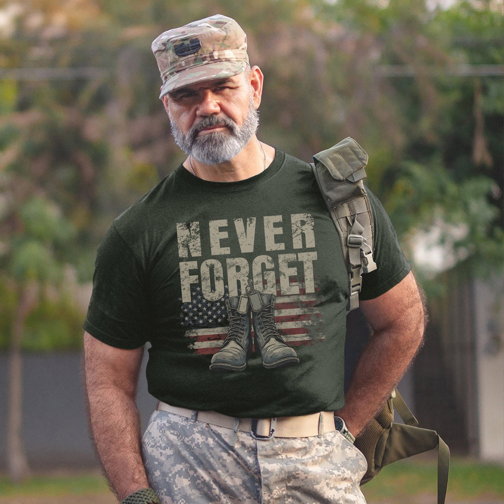 Never Forget Solemn Tribute Honoring the Sacrifice of Heroes Who Defended Our Freedom T-Shirt
