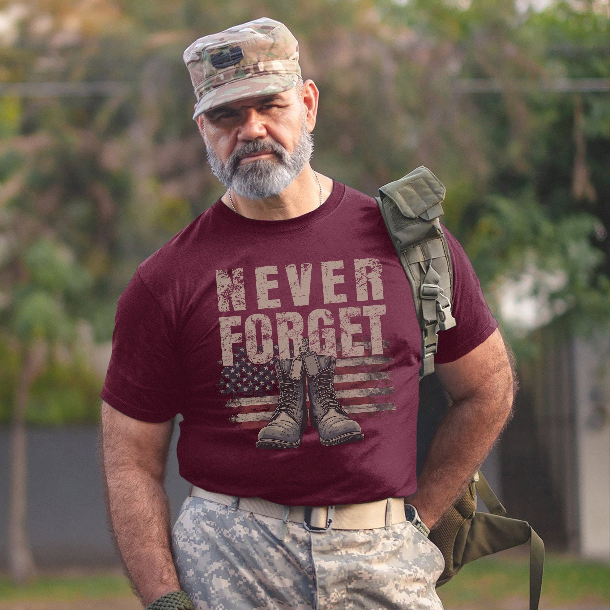 Never Forget Solemn Tribute Honoring the Sacrifice of Heroes Who Defended Our Freedom T-Shirt