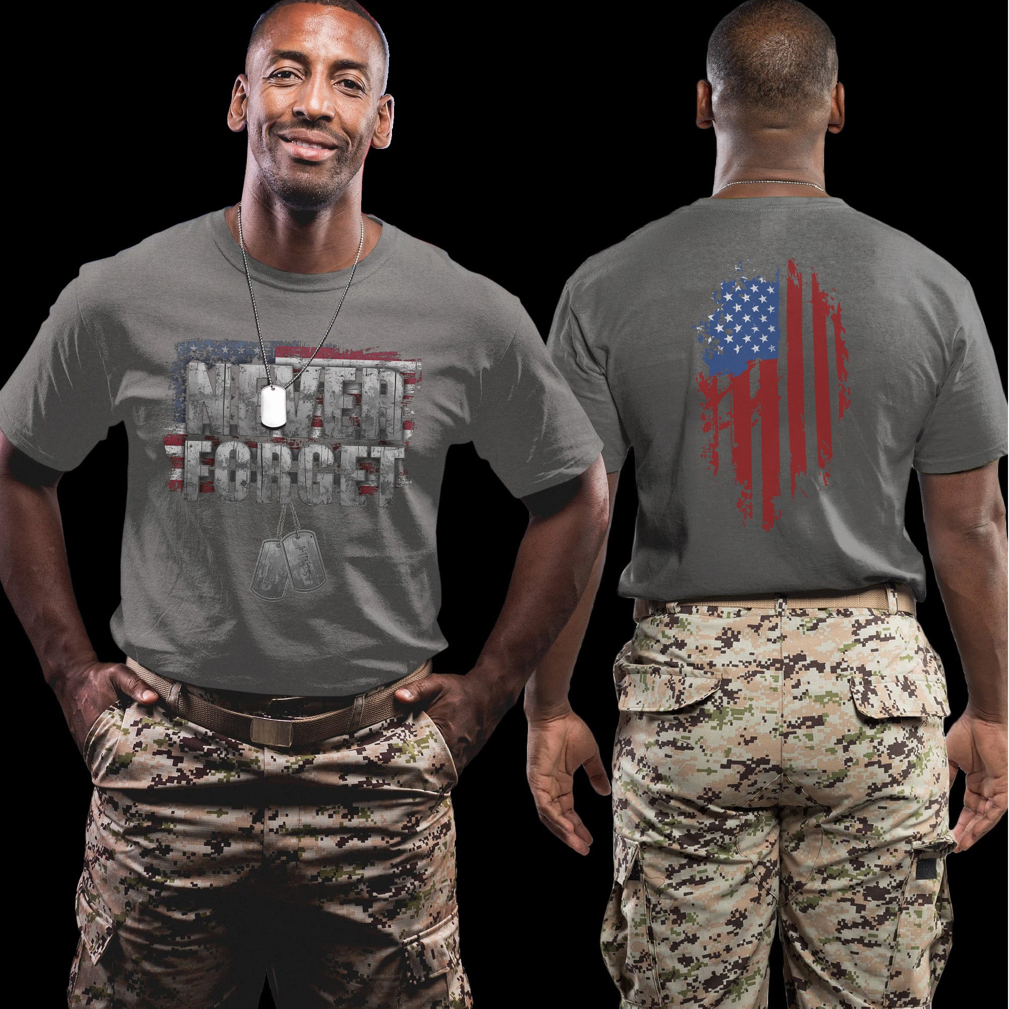 Never Forget One Soldier One Flag One Nation United in Sacrifice Patriotism and Honor T-Shirt