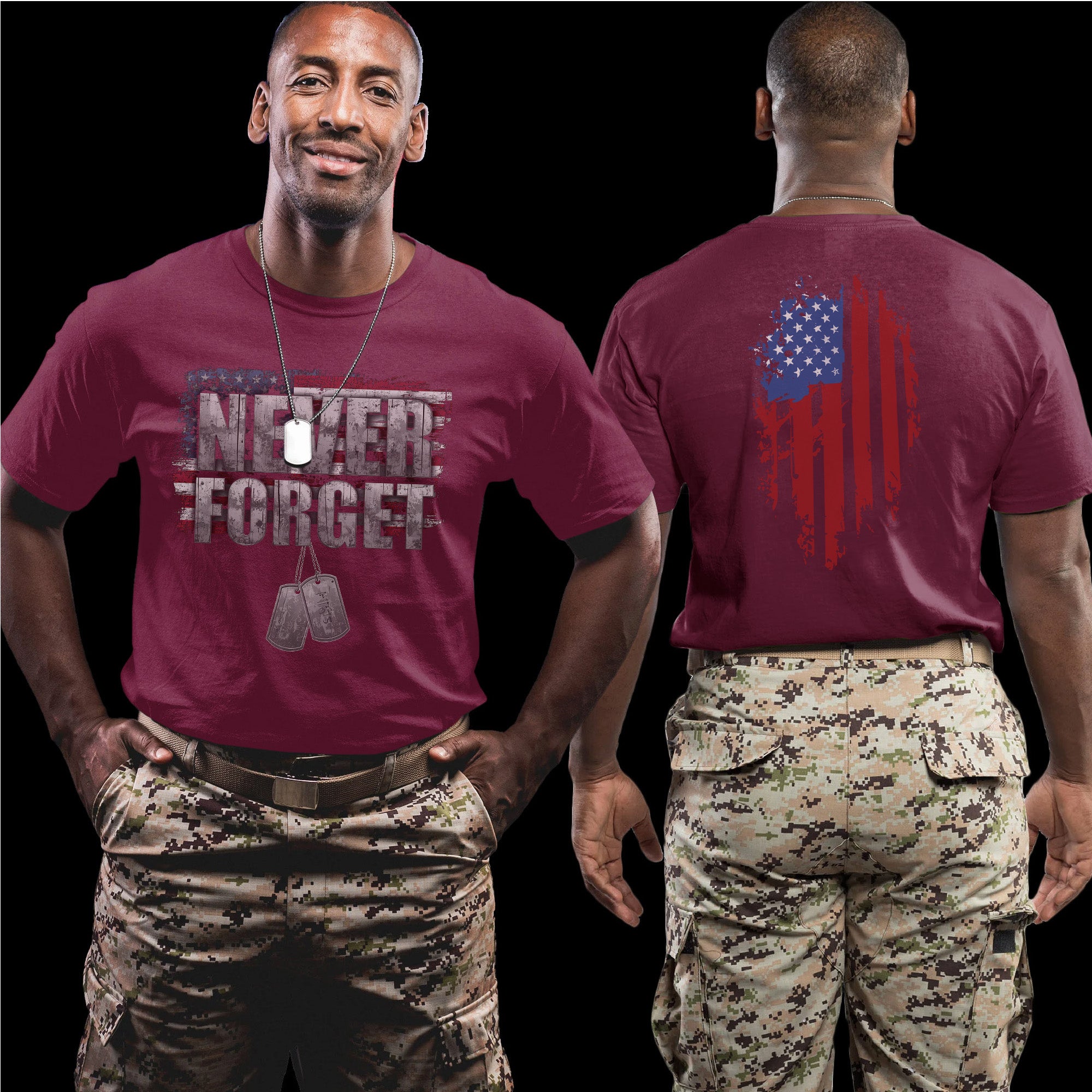 Never Forget One Soldier One Flag One Nation United in Sacrifice Patriotism and Honor T-Shirt