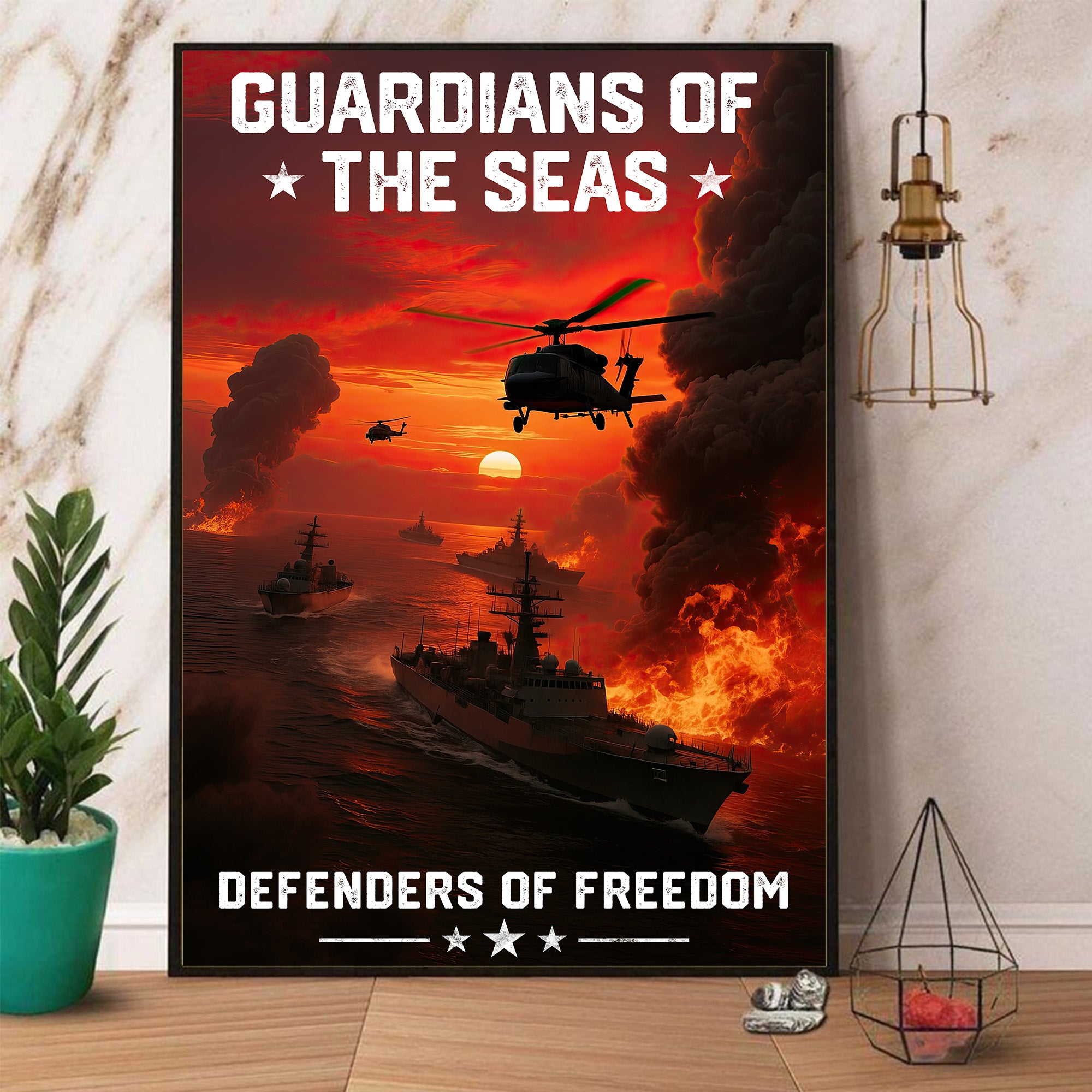 U.S. Navy Veterans Standing Watch Poster